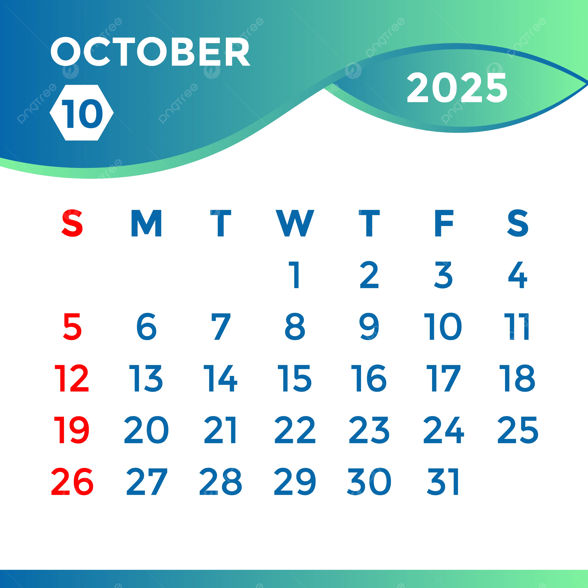 October 2025 Calendar Hd