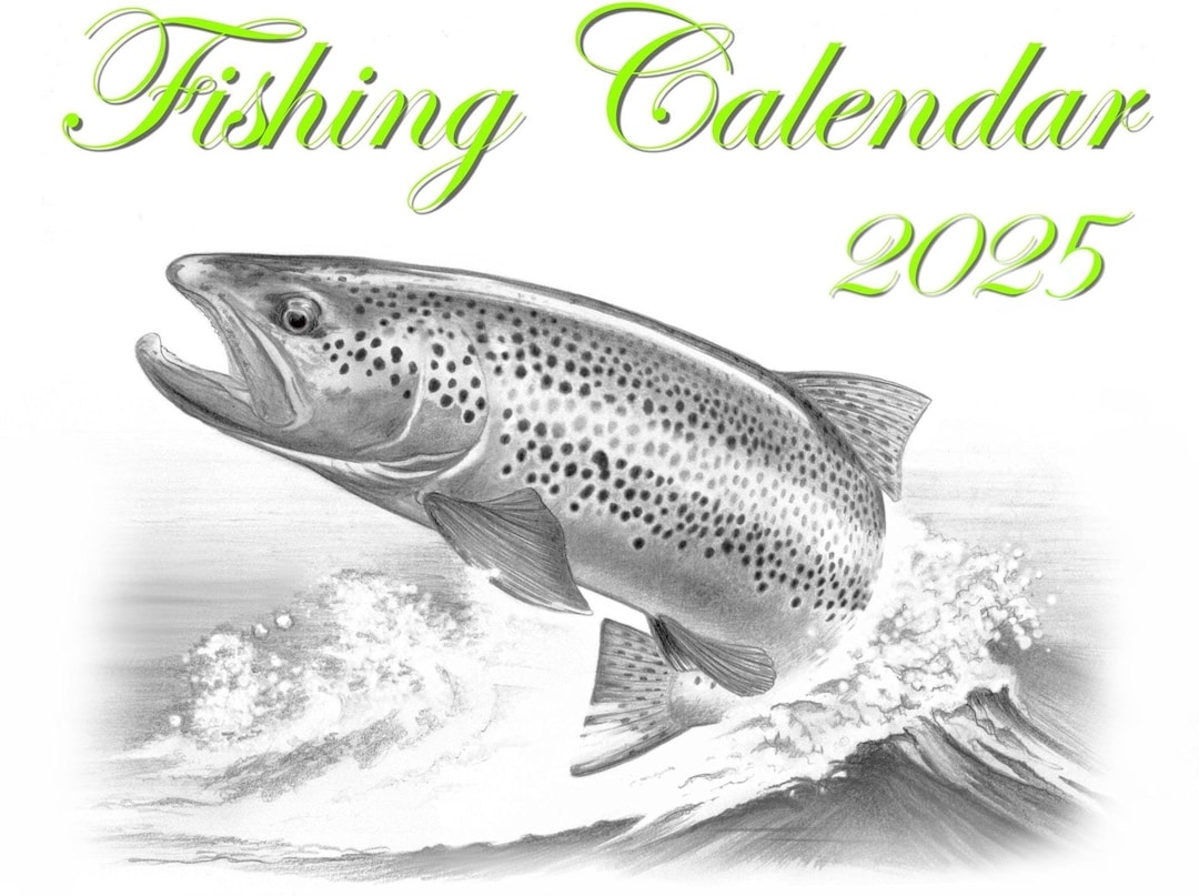 2025 FISHING CALENDAR Featuring Art By Robin Woolnough 2025 Handmade To Order Etsy