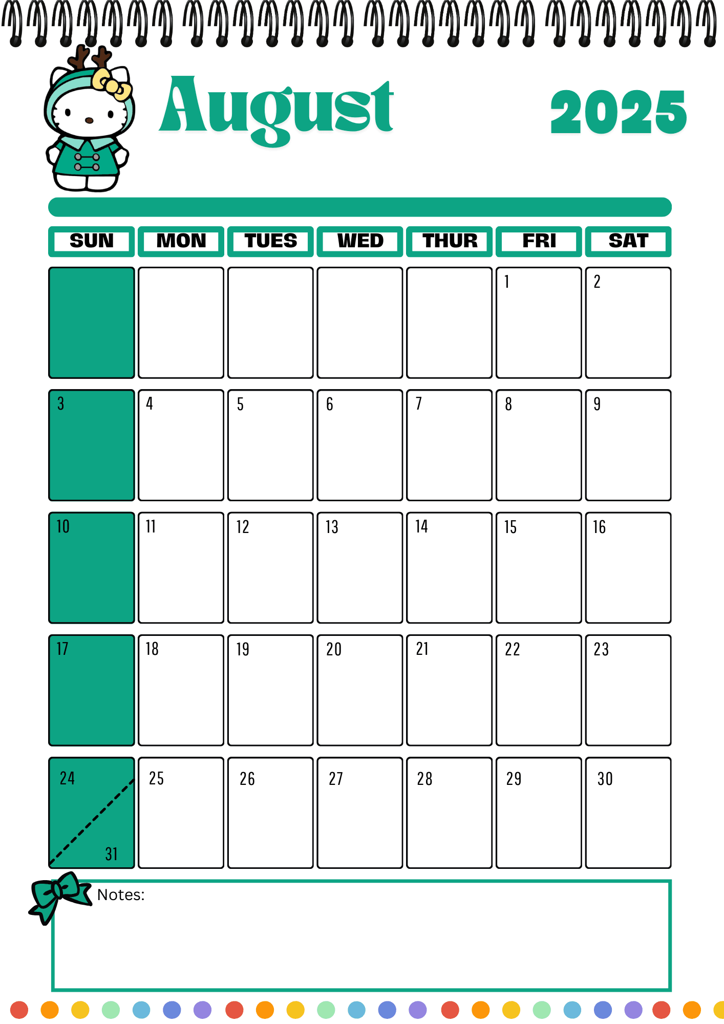 2025 Hello Kitty Calendar By Honeynavarrete Raket PH