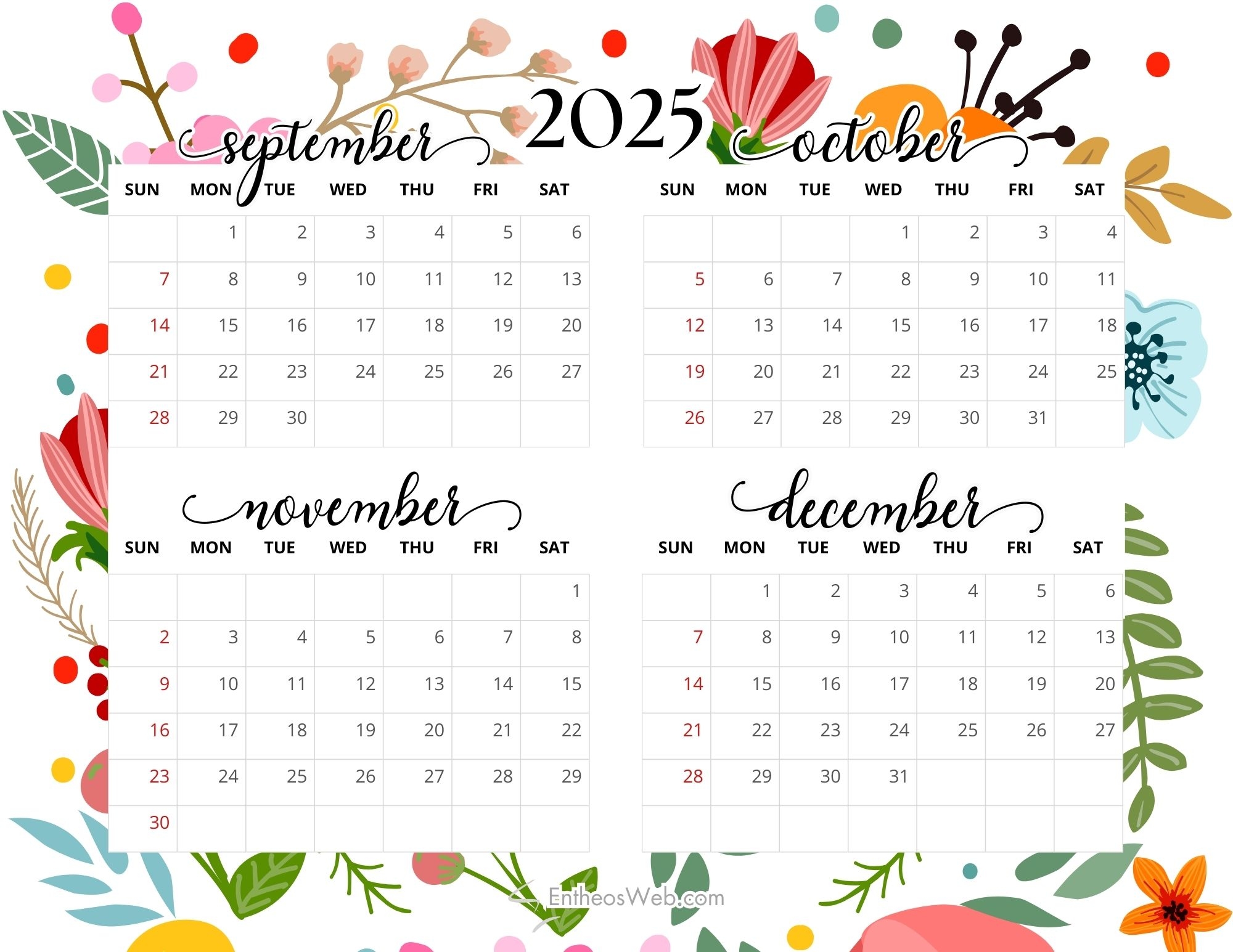 Printable Calendar October 2023 To September 2025