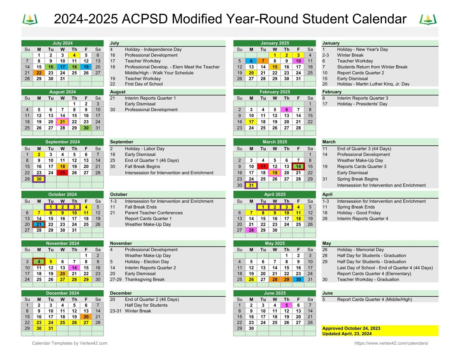 Aiken County Schools Calendar 24 25 PDF EduCounty