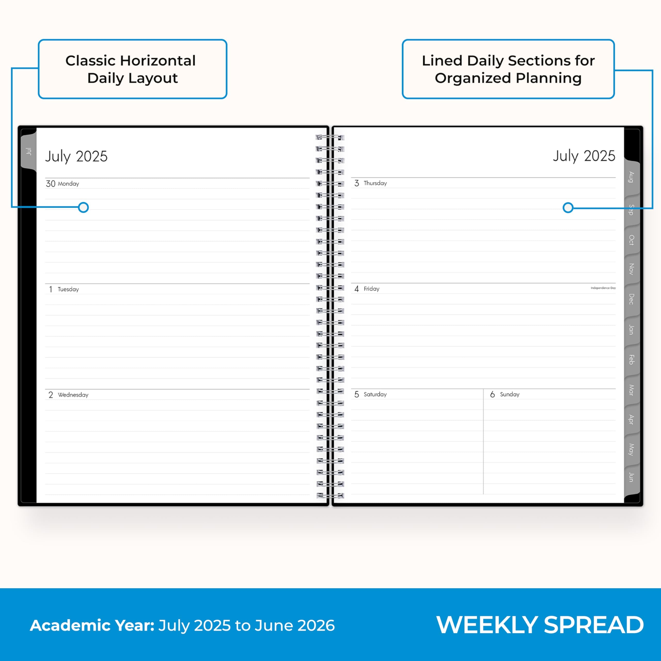 Blue Sky Calendar July 2025