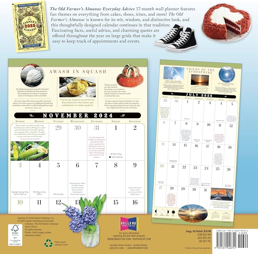 Almanac Calendar October 2025