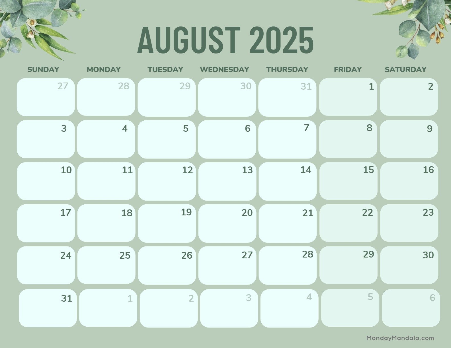 August Calendar 2025 Canada Pdf August Calendar 2025 Canada Pdf