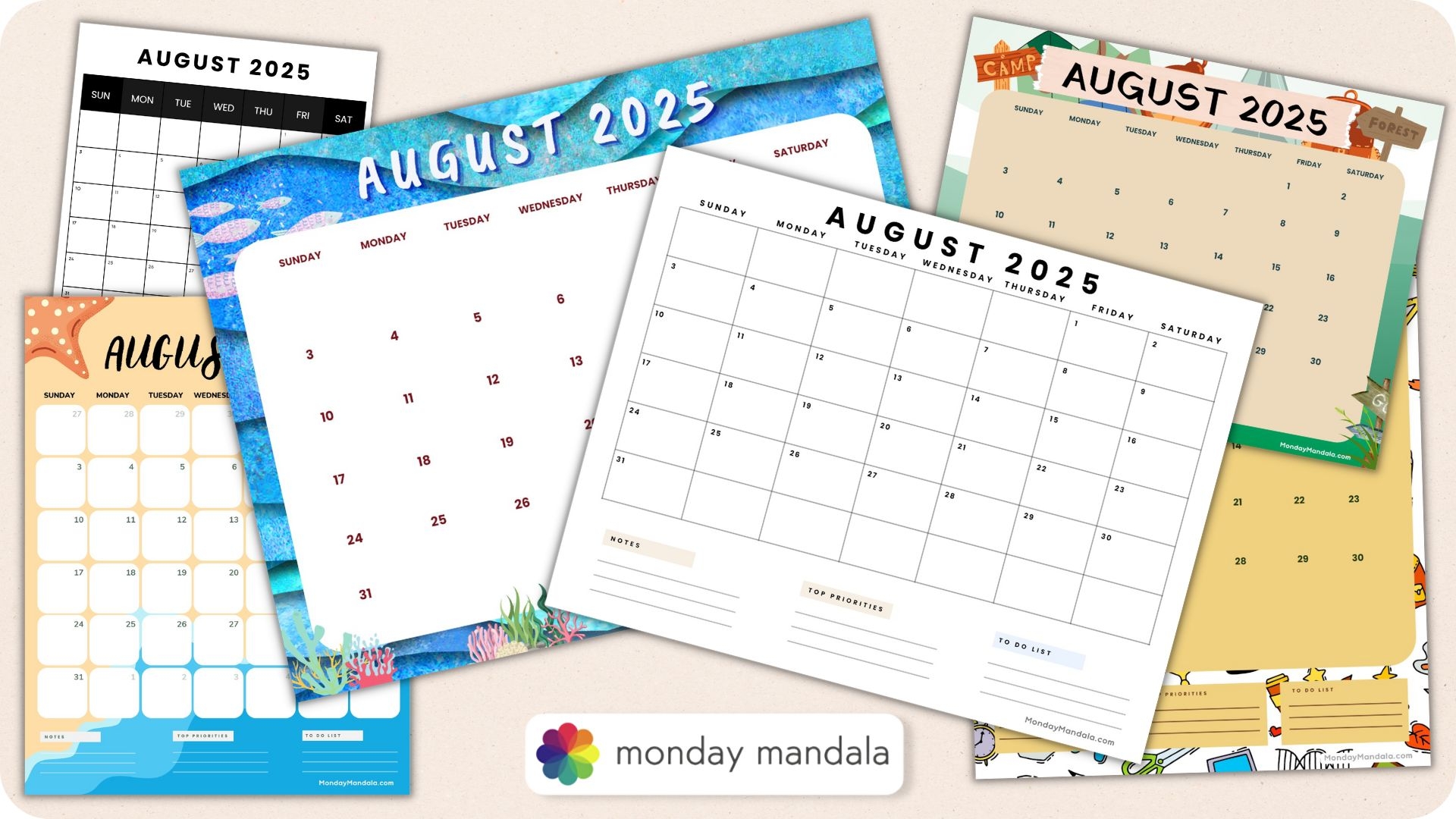 August 2025 Calendar Important Days