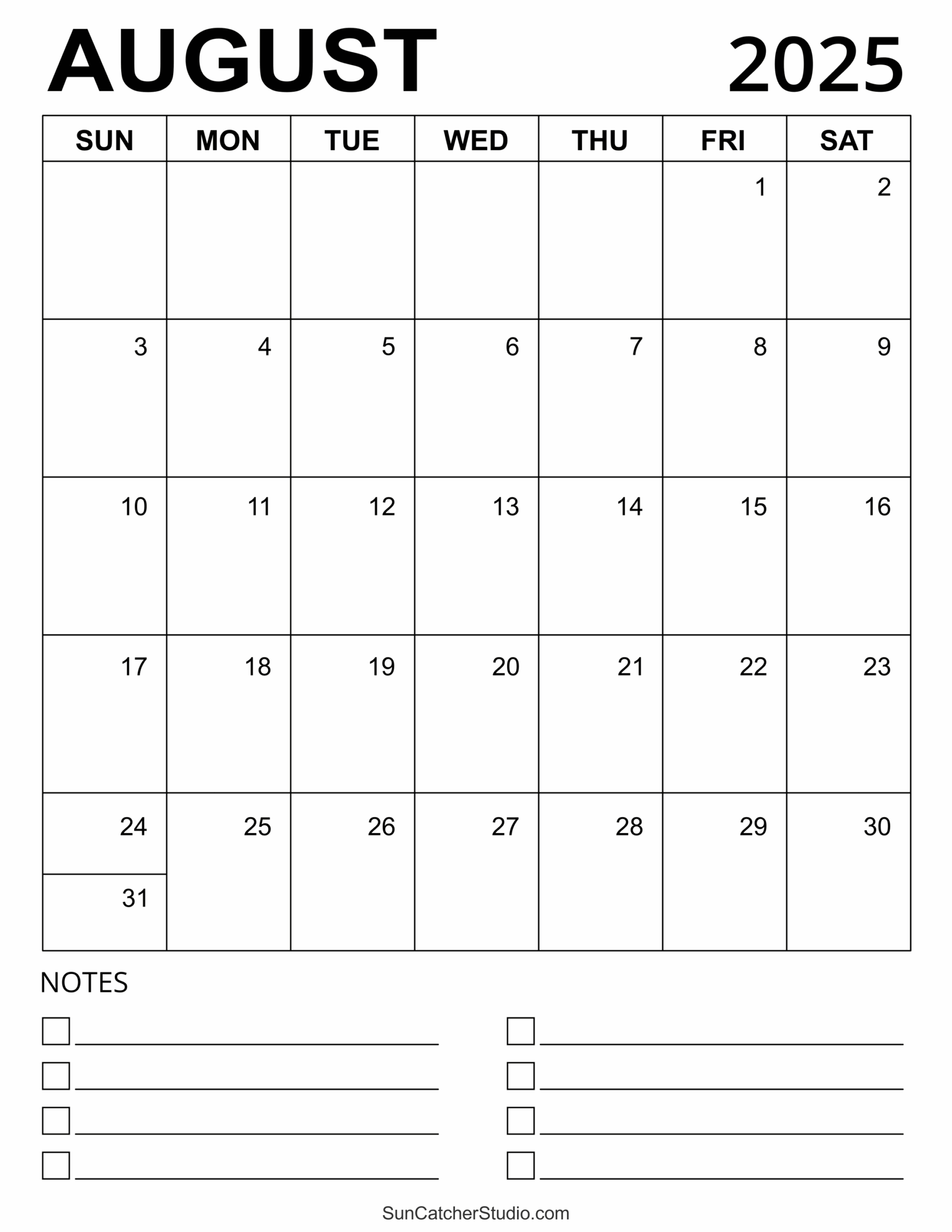 August 2025 Calendar Free Printable Free Printables Monograms 