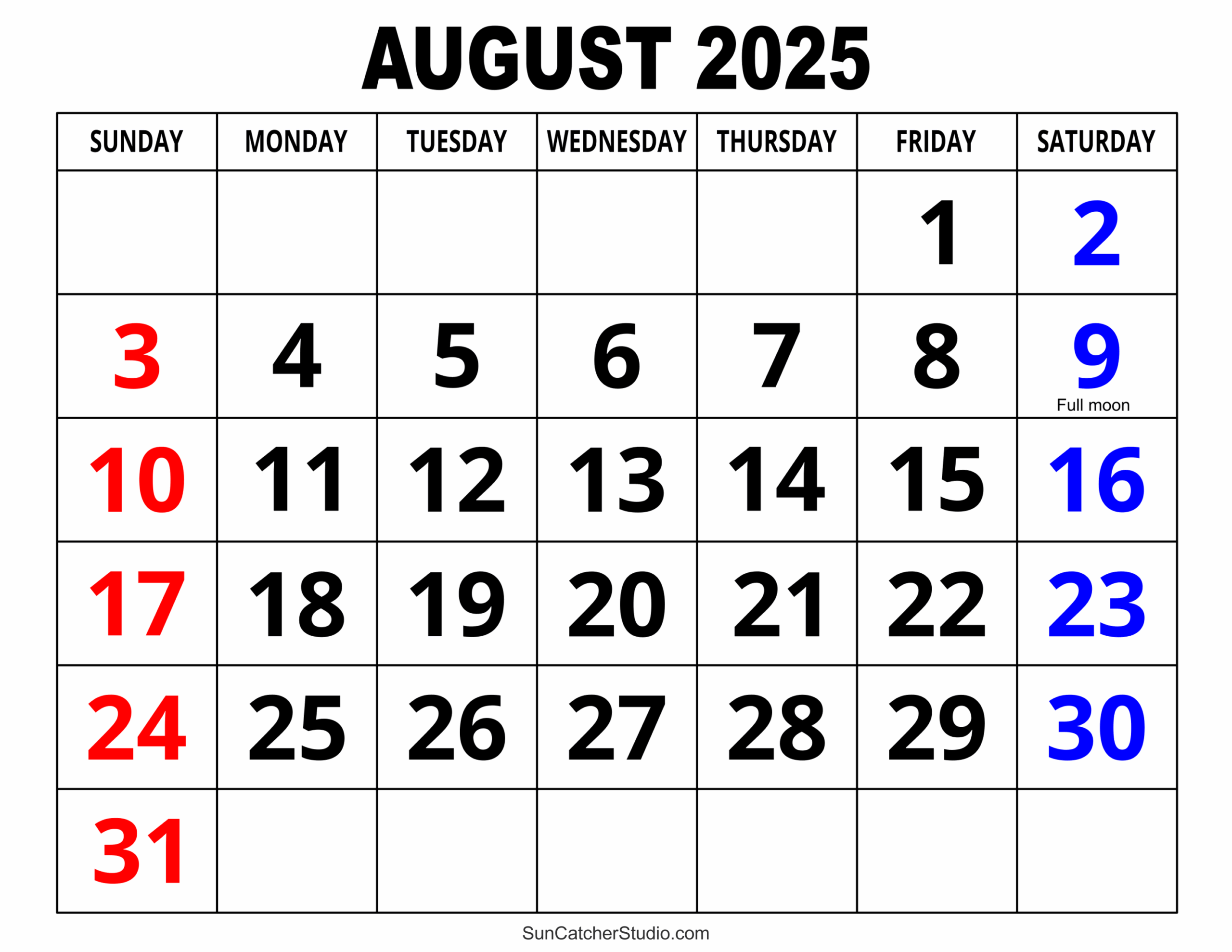 August 2025 Calendar Free Printable Free Printables Monograms 