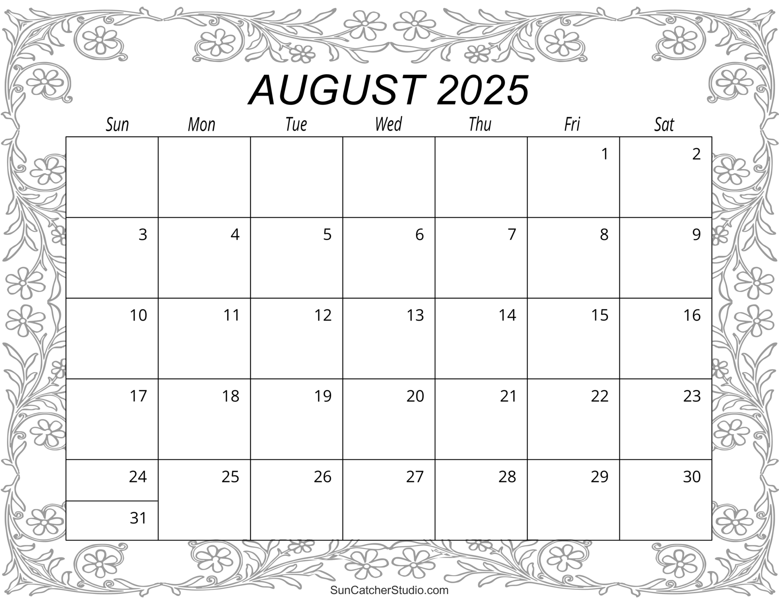 August 2025 Big Calendar August 2025 Big Calendar