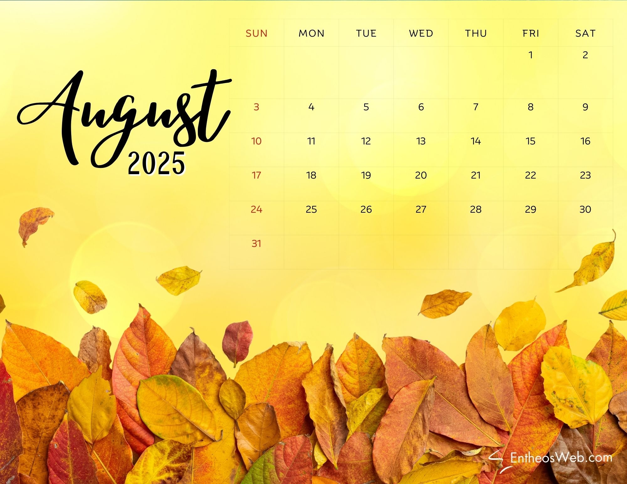 August 2025 Calendar Printables EntheosWeb August 2025 Calendar Printables EntheosWeb