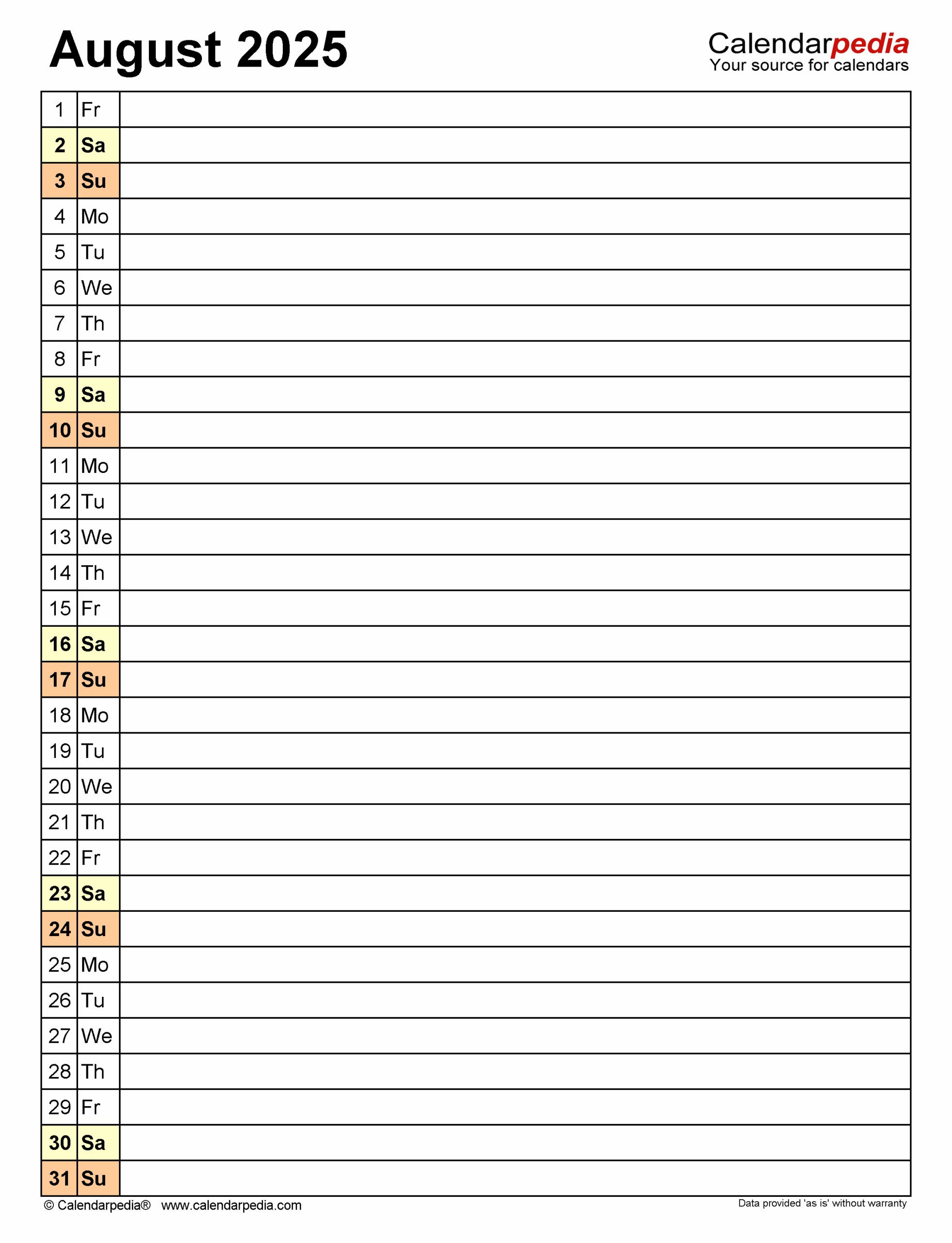 August Calendar 2025 Calendarpedia August Calendar 2025 Calendarpedia