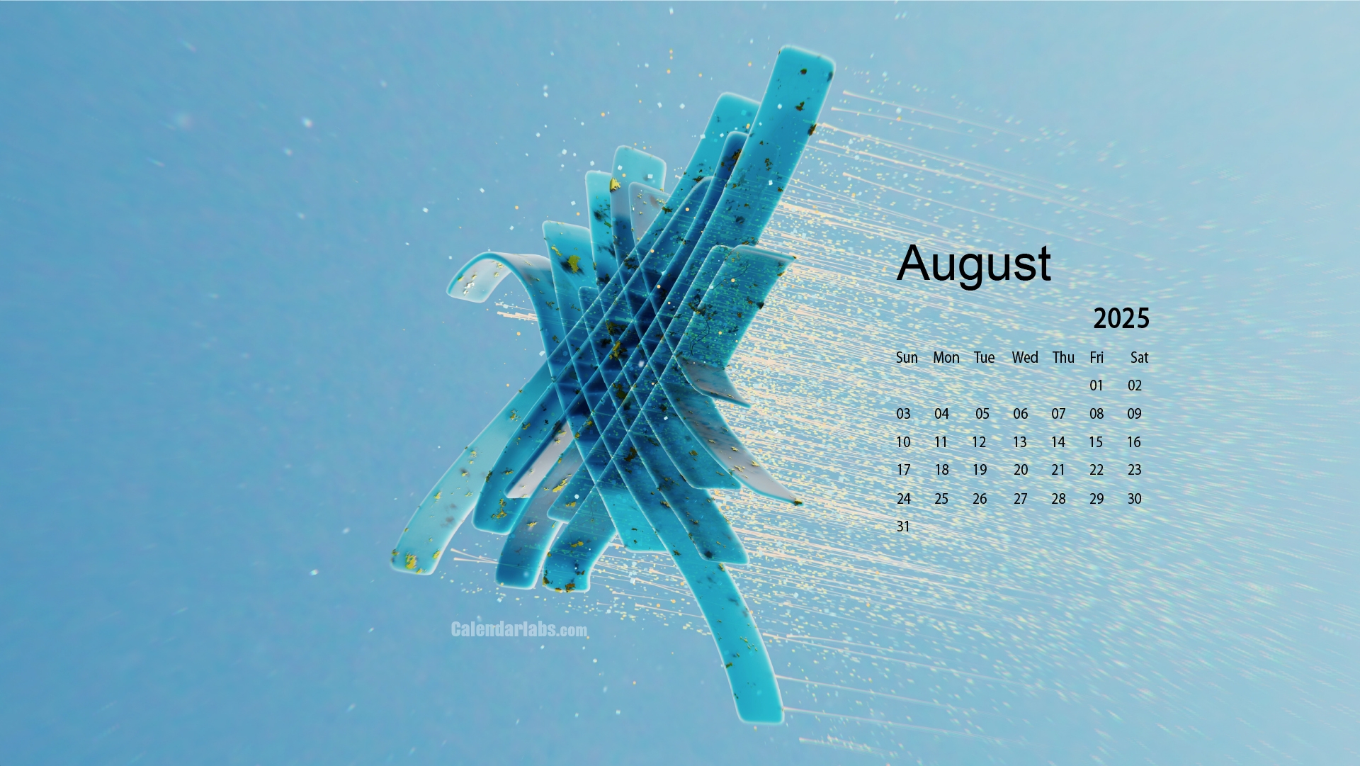 August Calendar Desktop Background 2025