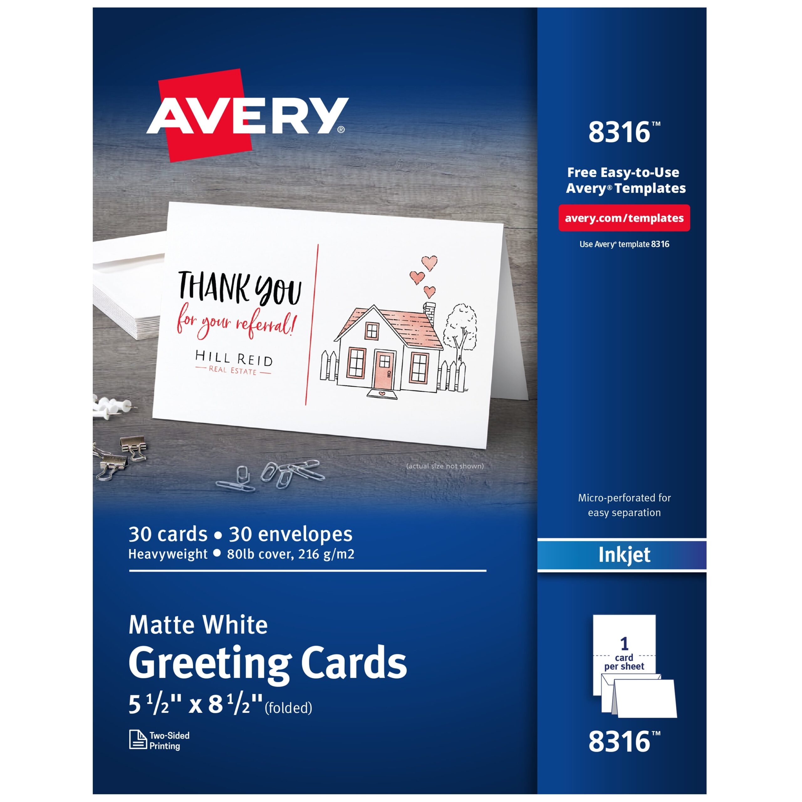 Avery Printable Greeting Cards With Envelopes 5 5