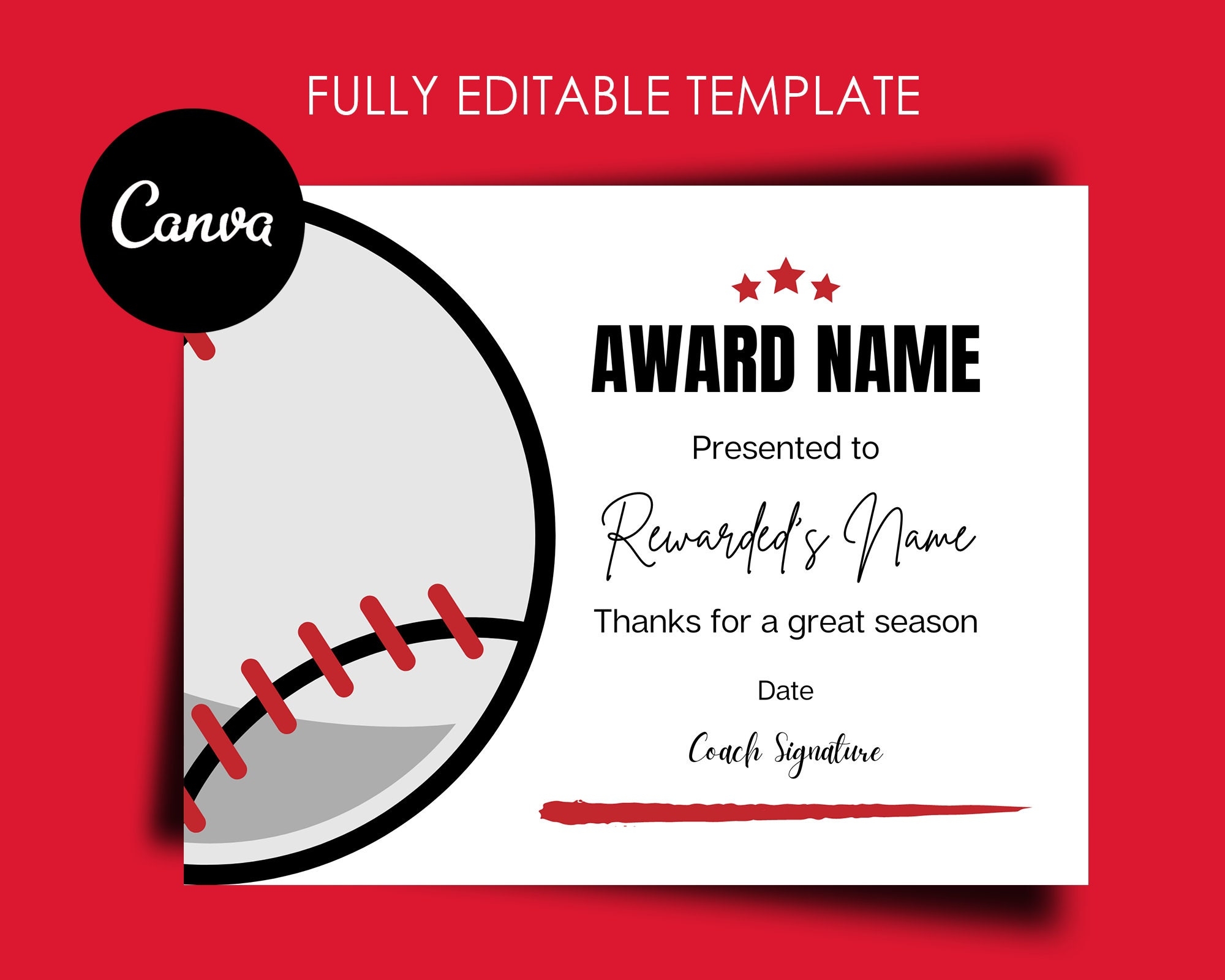 Baseball Award Certificate Editable Canva Template Printable Award End Of Season Ceremony Baseball Awards Baseball Participation Award Etsy Baseball Award Certificate Editable Canva Template Printable Award End Of Season Ceremony Baseball Awards Baseball Participation Award Etsy