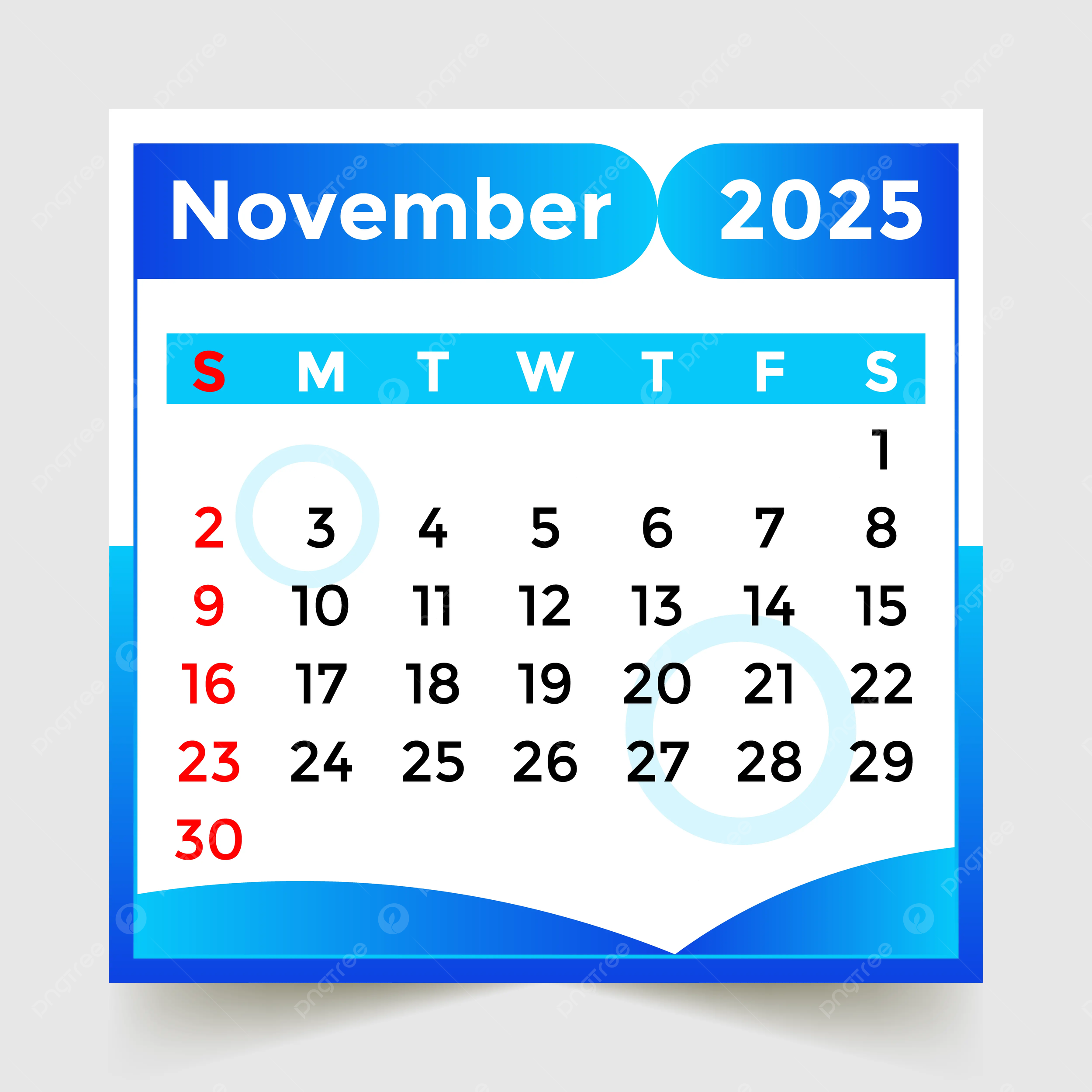 November 3 Calendar 2025