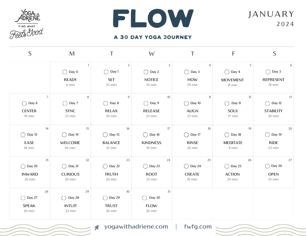 Yoga With Adriene Calendar November 2025