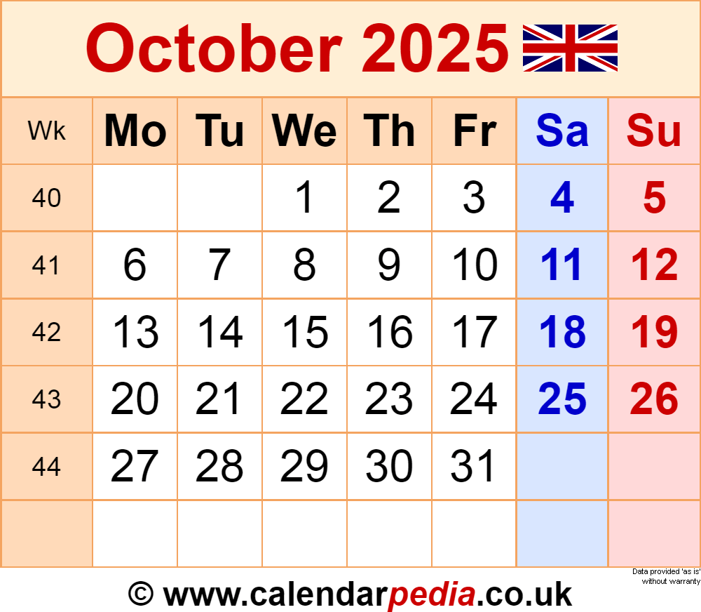 October 2025 Economic Calendar