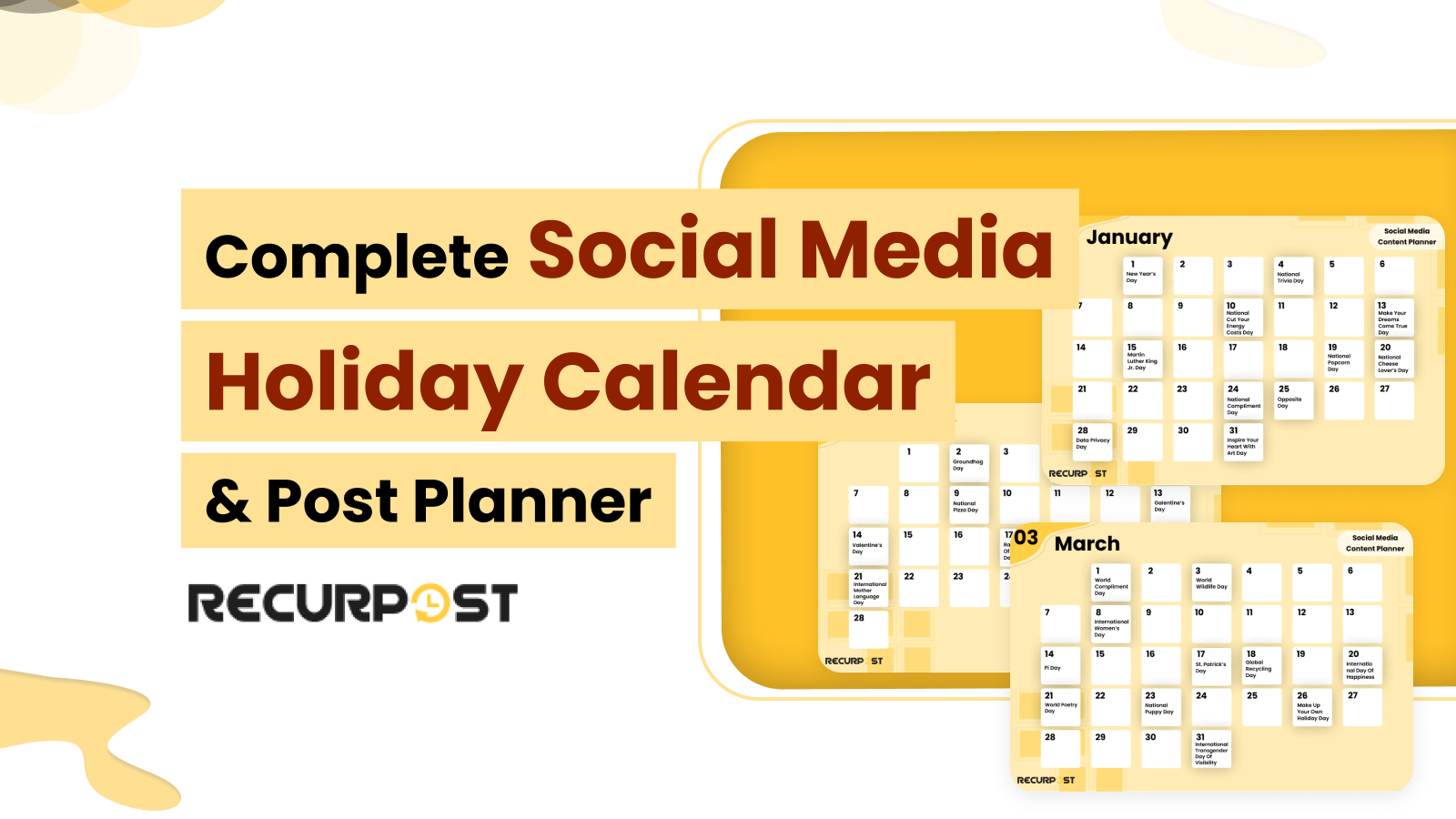 Complete 2025 Social Media Holiday Calendar U0026 Post Planner