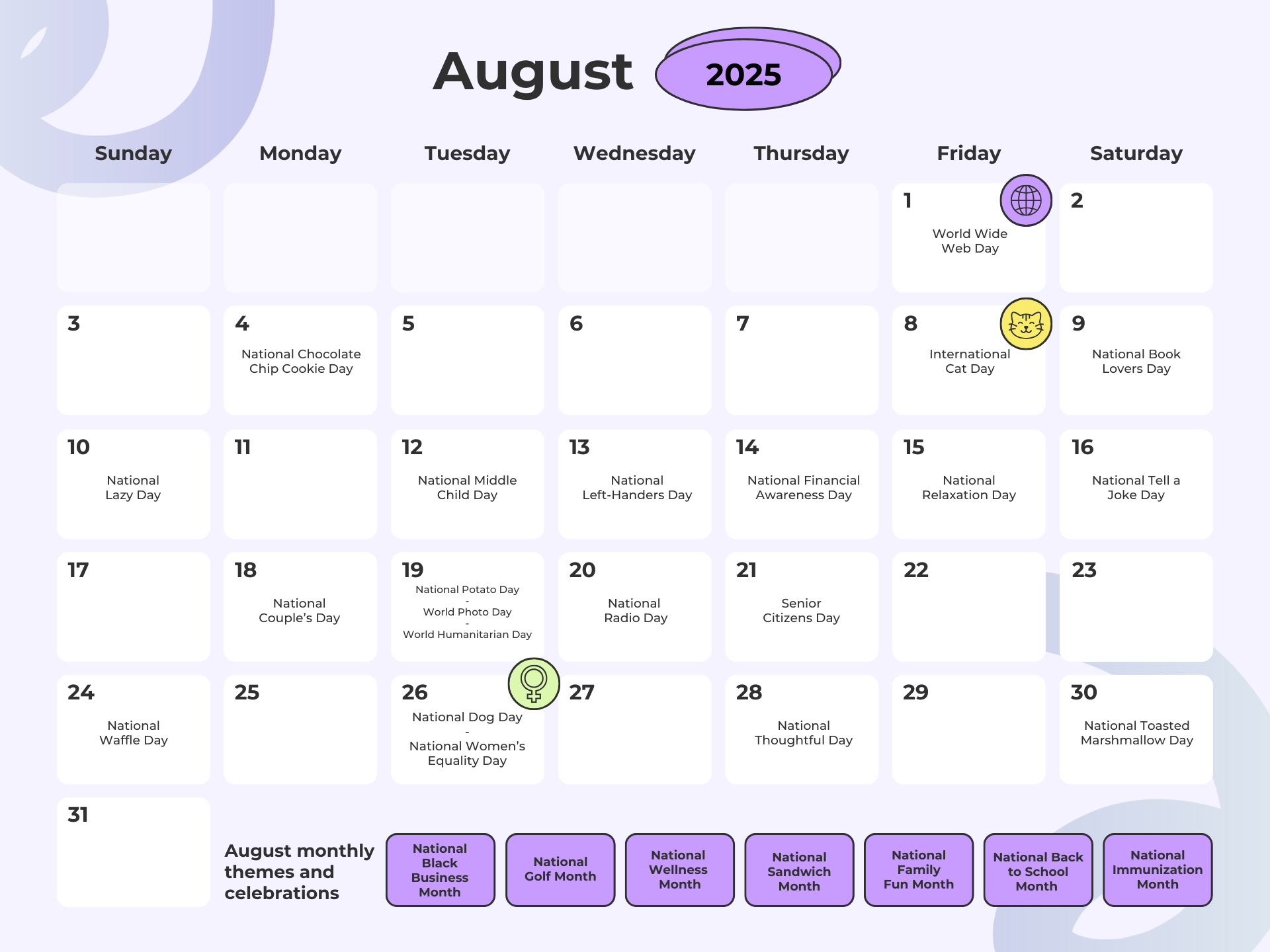 Complete 2025 Social Media Holidays Calendar 250 Dates 