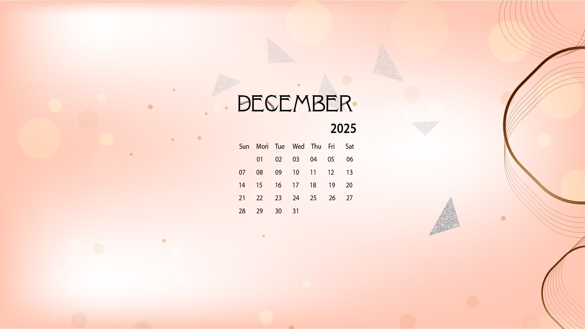 Wallpaper Calendar December 2025