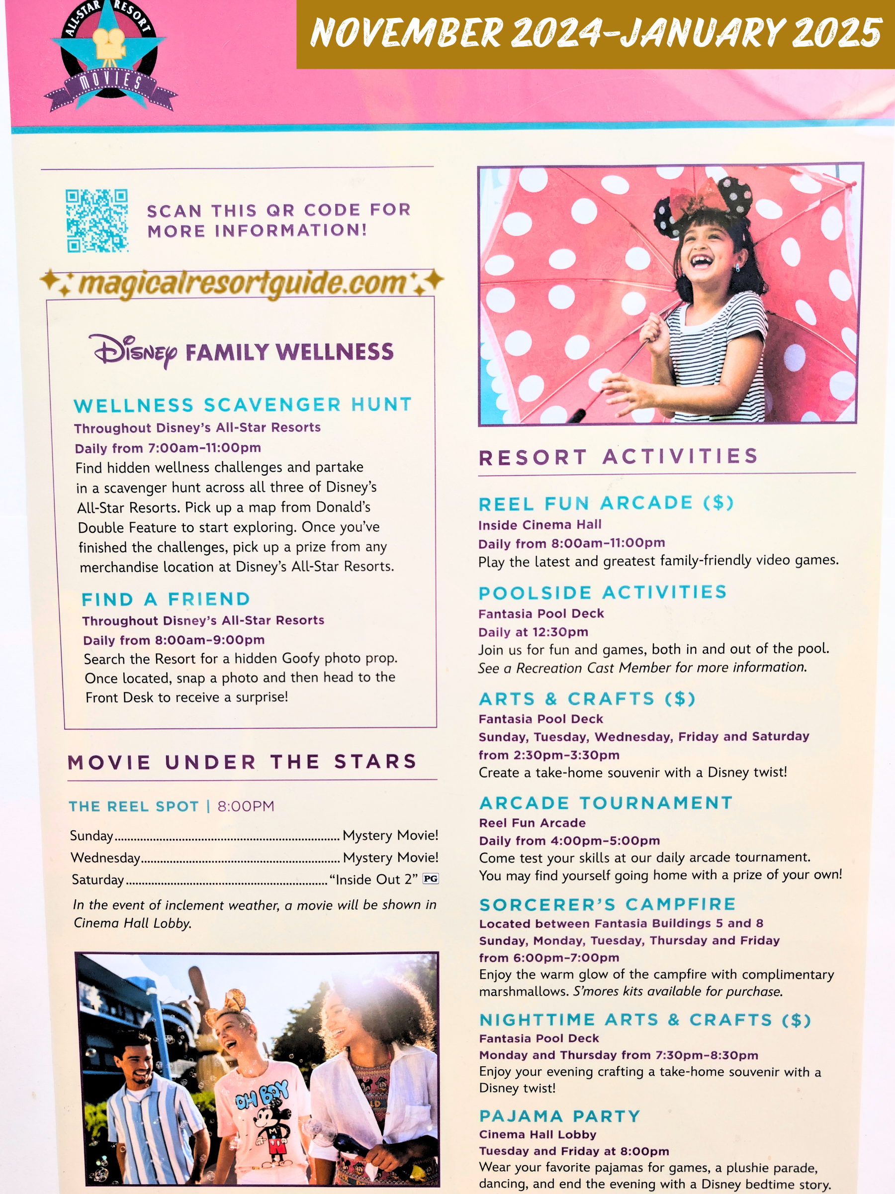Disney s All Star Movies Resort Activity Calendar Archive Magical Resort Guide