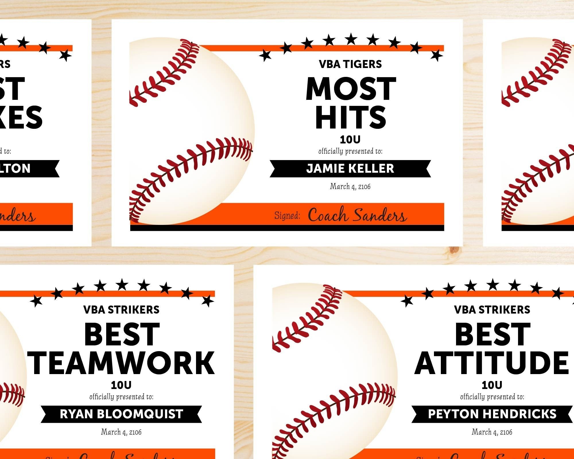 Editable Baseball Award Certificates INSTANT DOWNLOAD PRINTABLE Worksheets Library Editable Baseball Award Certificates INSTANT DOWNLOAD PRINTABLE Worksheets Library