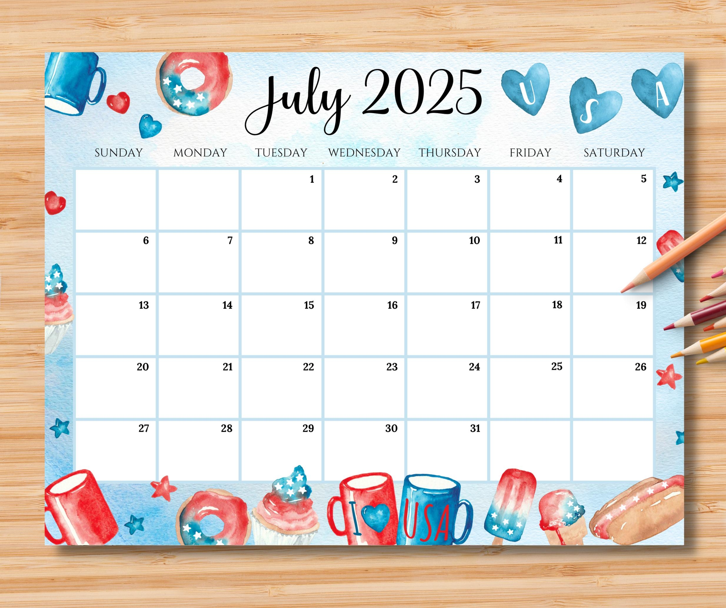 Printable Weekly Calendar July 2025 Printable Weekly Calendar July 2025