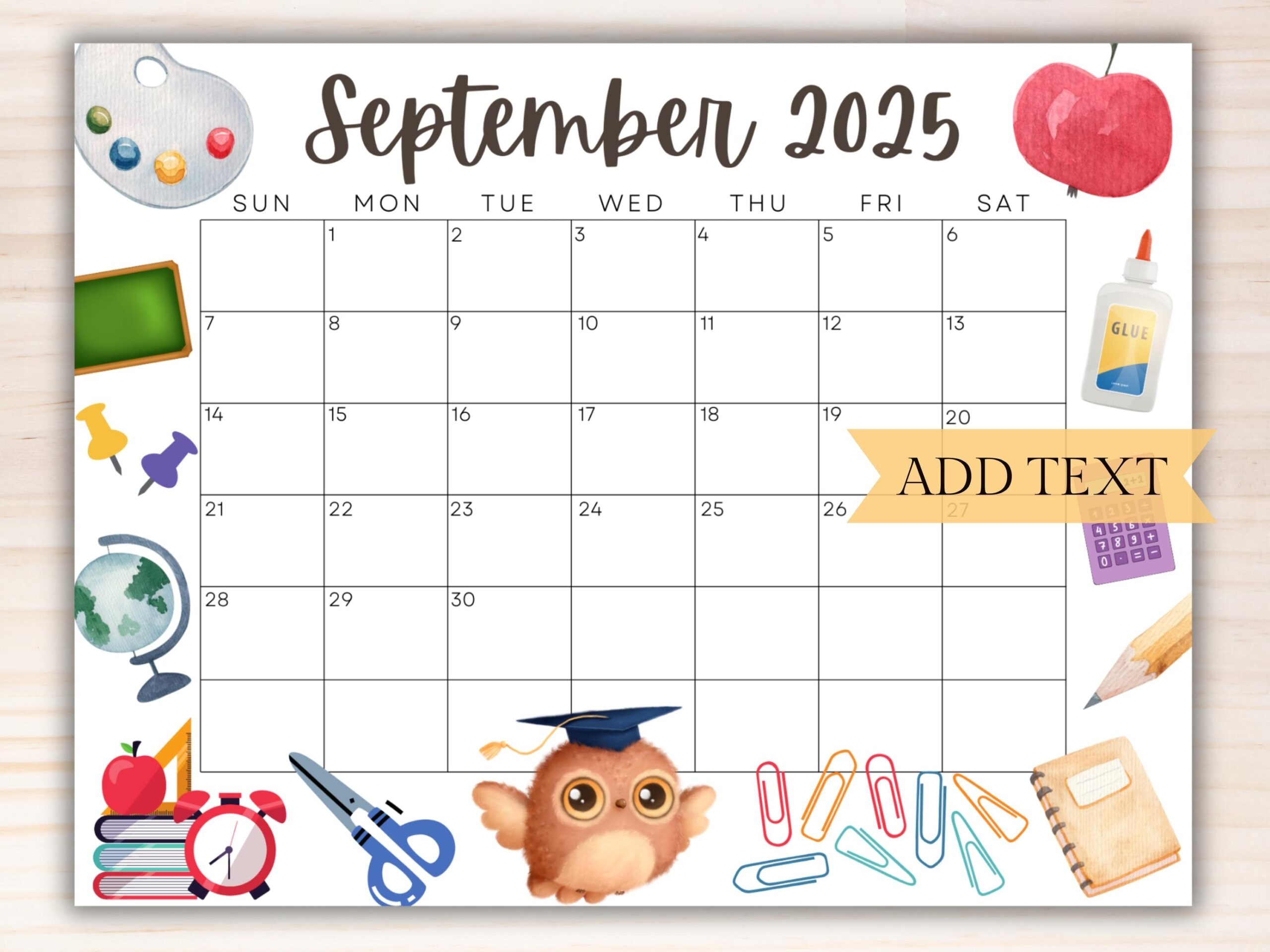 September School Calendar 2025