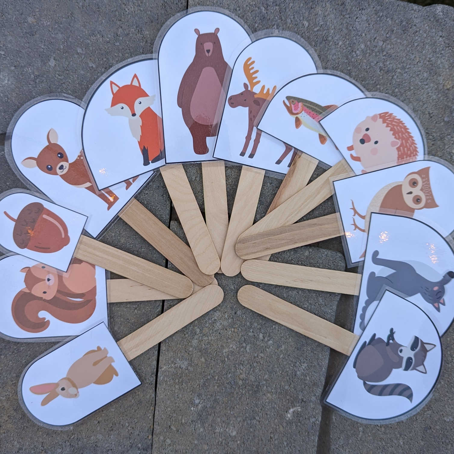 FREE Camping And Forest Animal Stick Puppets Printable Sunshine