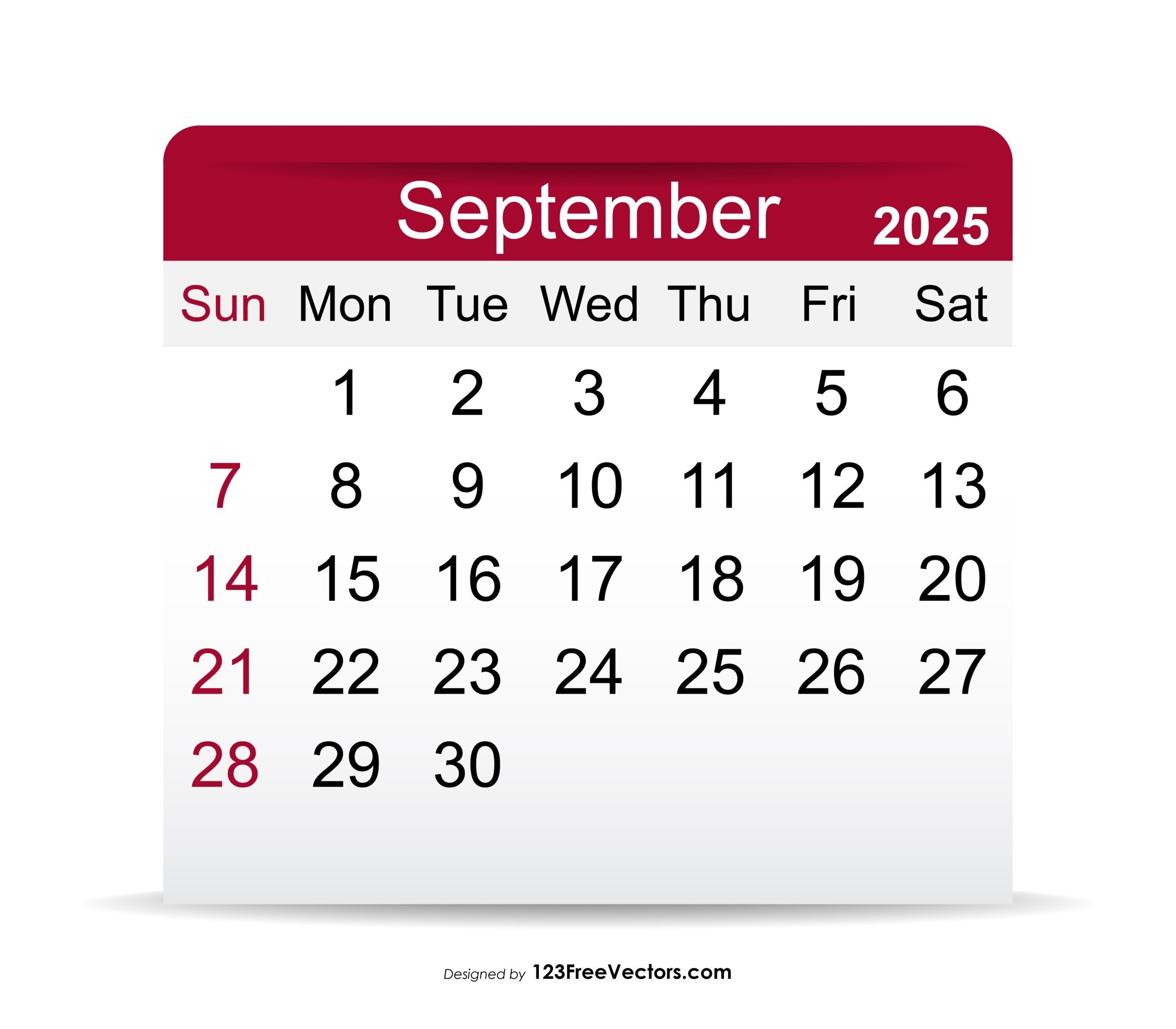 September 12 Calendar 2025