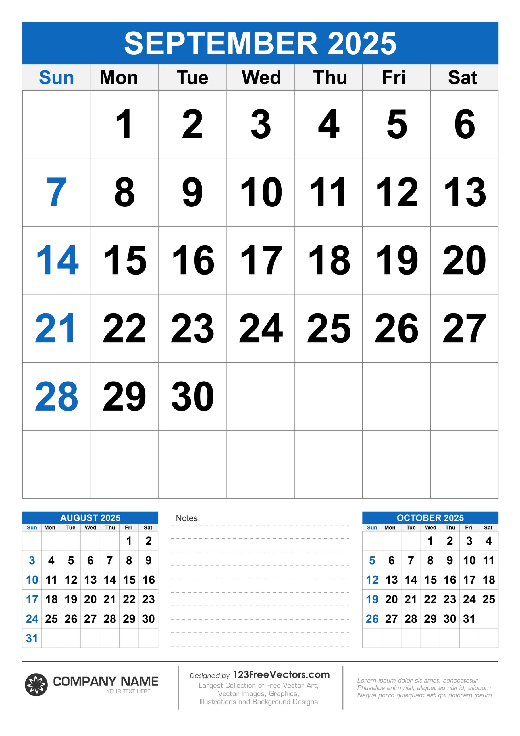 September 6th 2025 Calendar