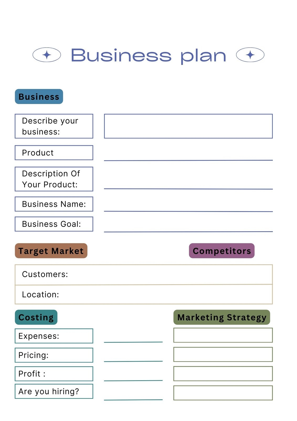 Free Editable And Printable Business Plan Templates Canva Free Editable And Printable Business Plan Templates Canva