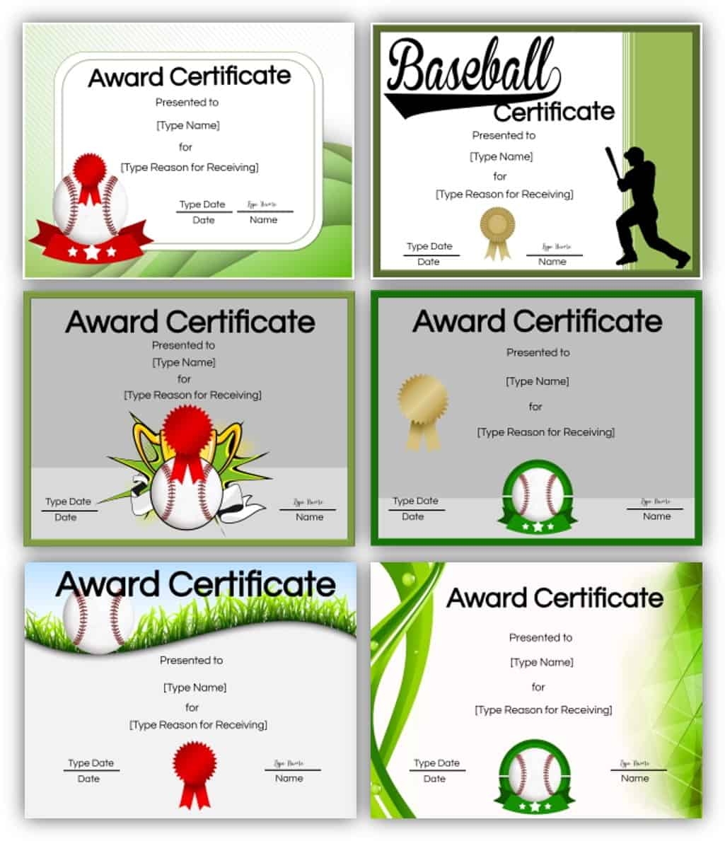 Free Printable Baseball Award Templates Free Printable Baseball Award Templates