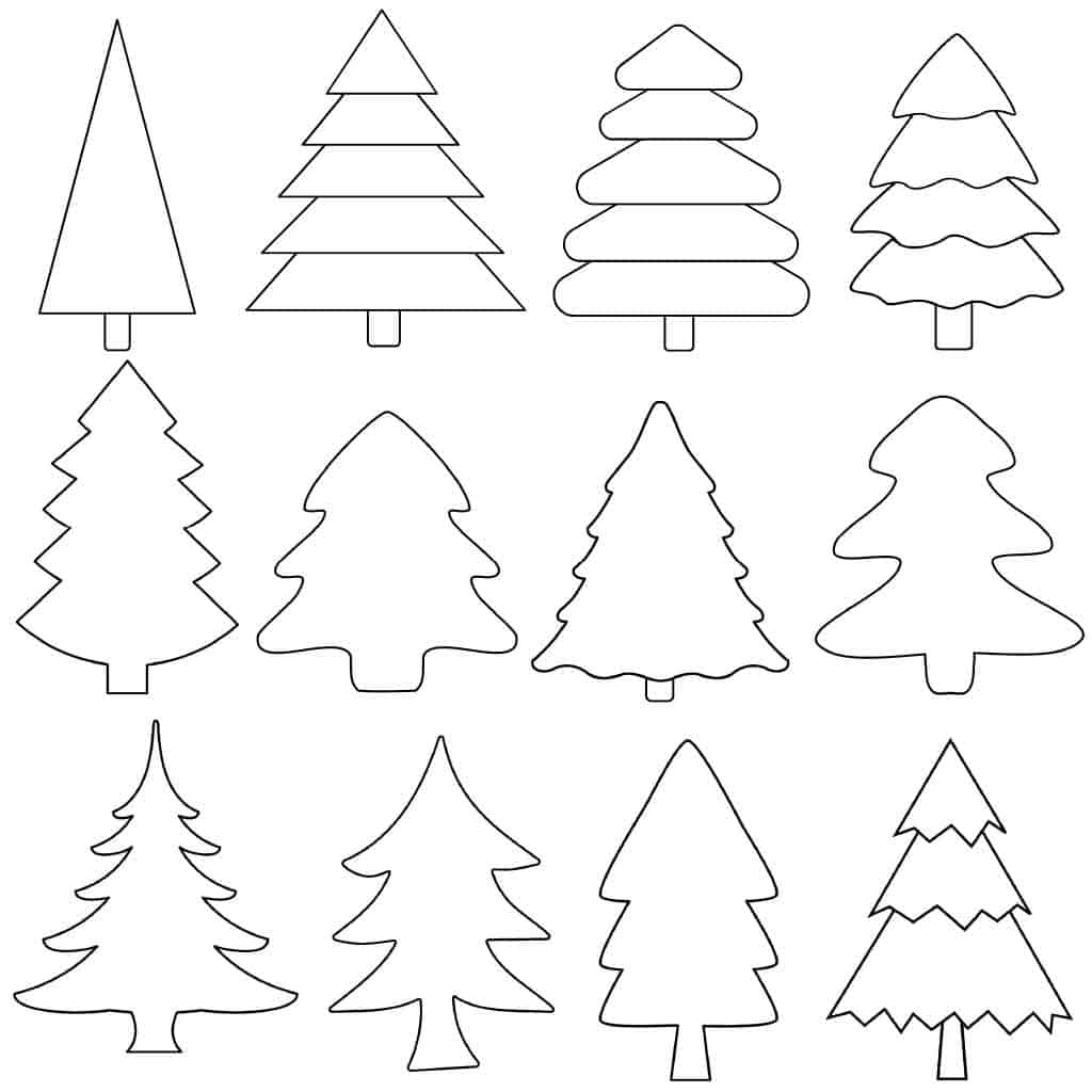 Free Printable Christmas Tree Templates DailyPrintables Worksheets Library