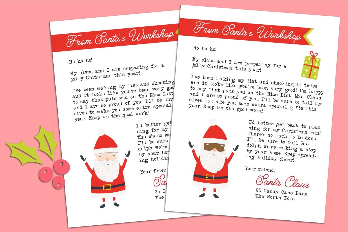 Printable Letter From Santa Template Free
