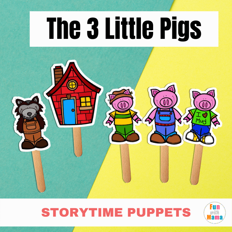 Free Printable Stick Puppets The Three Little Pigs Fun With Mama