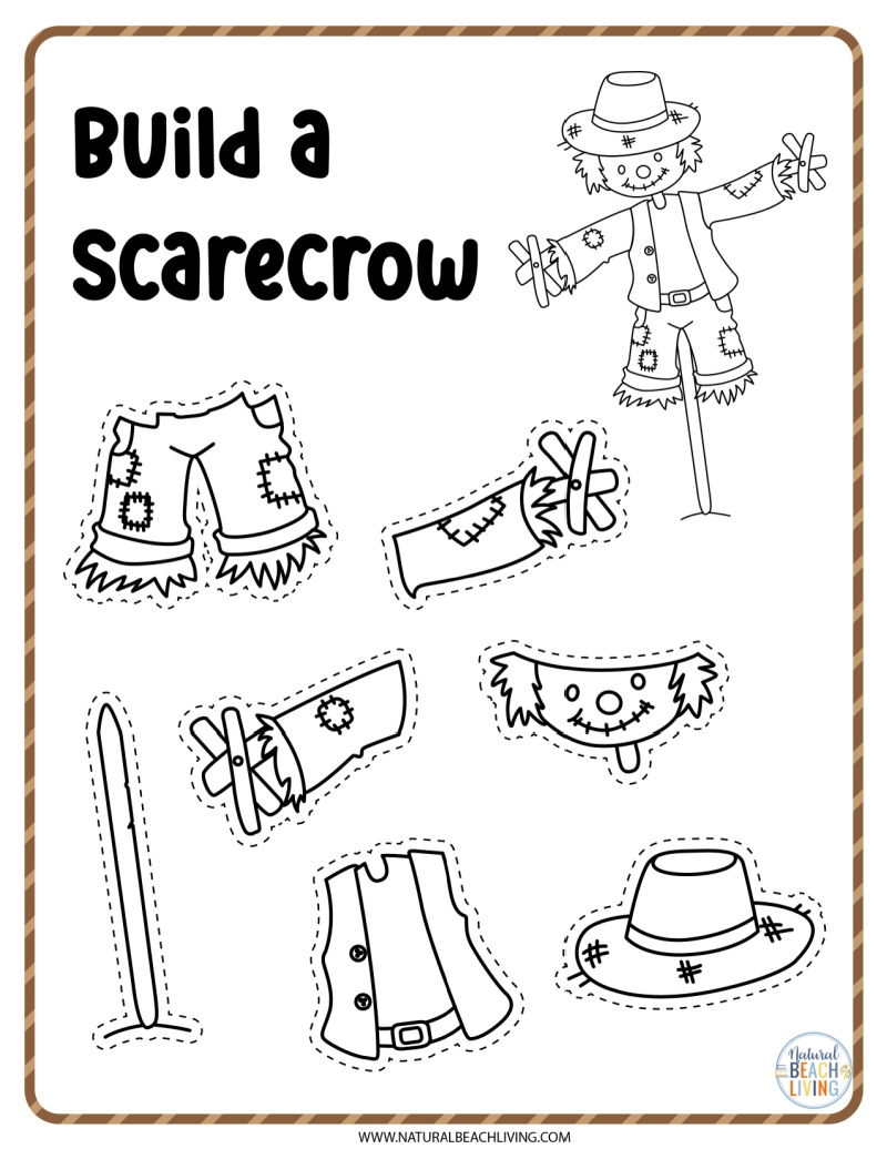 Free Scarecrow Printable Activities Natural Beach Living