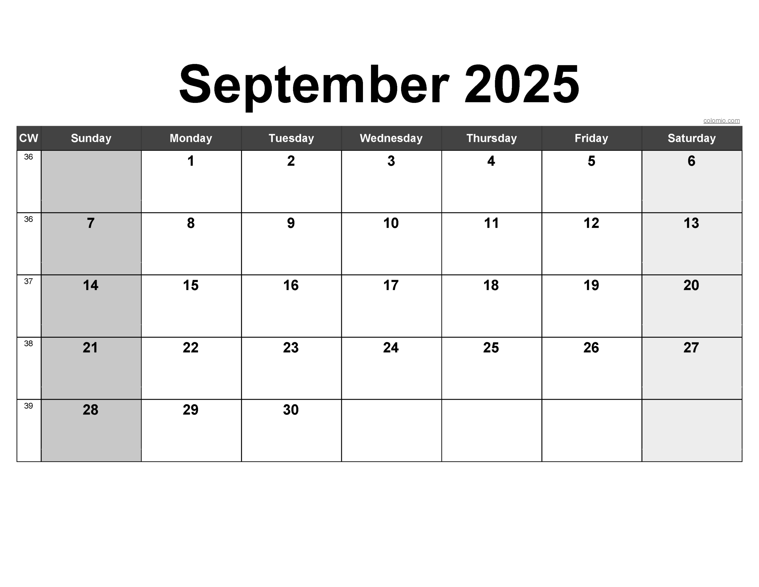 Free September 2025 Calendar Printable PDF XLS PNG Formats