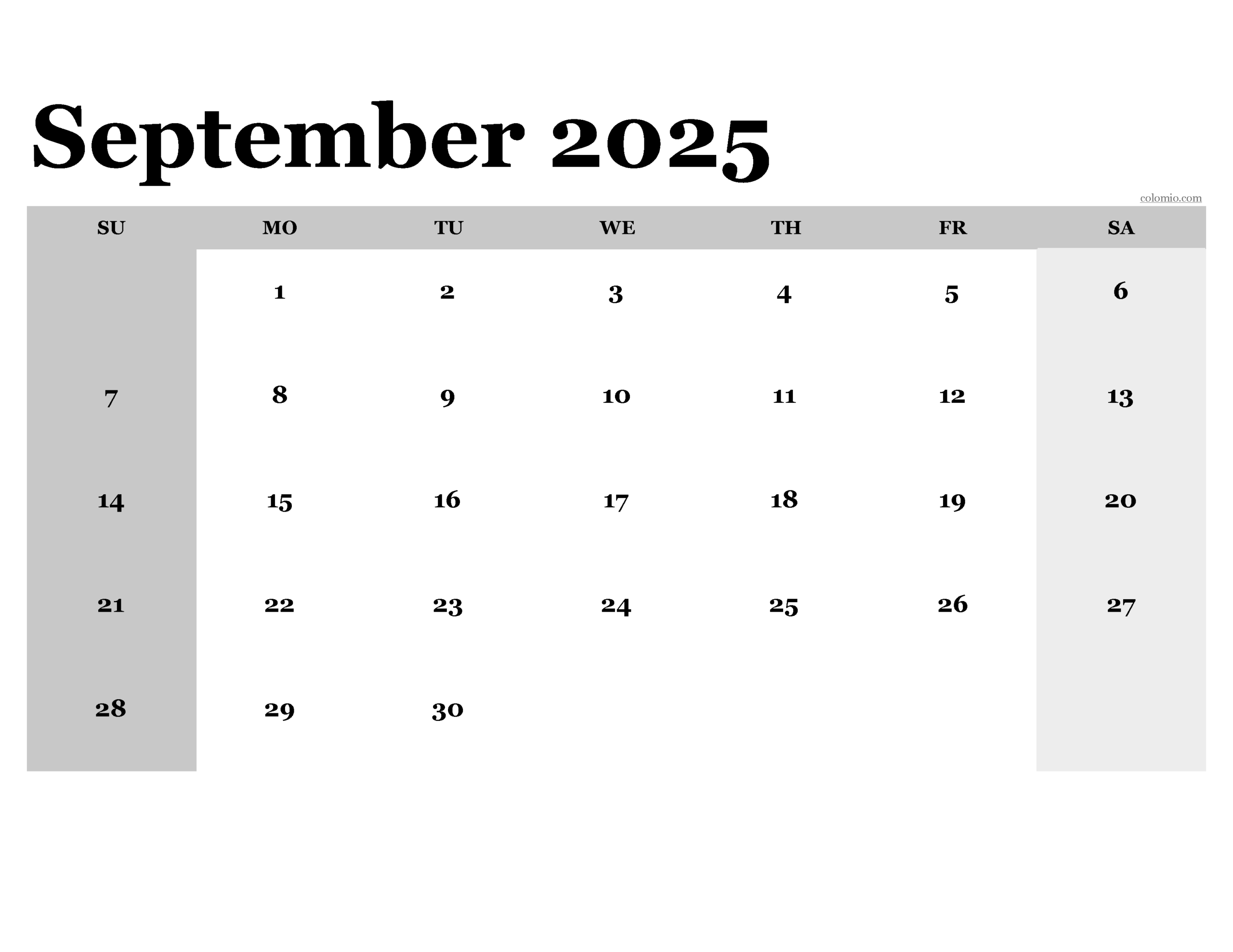 September Broadcast Calendar 2025