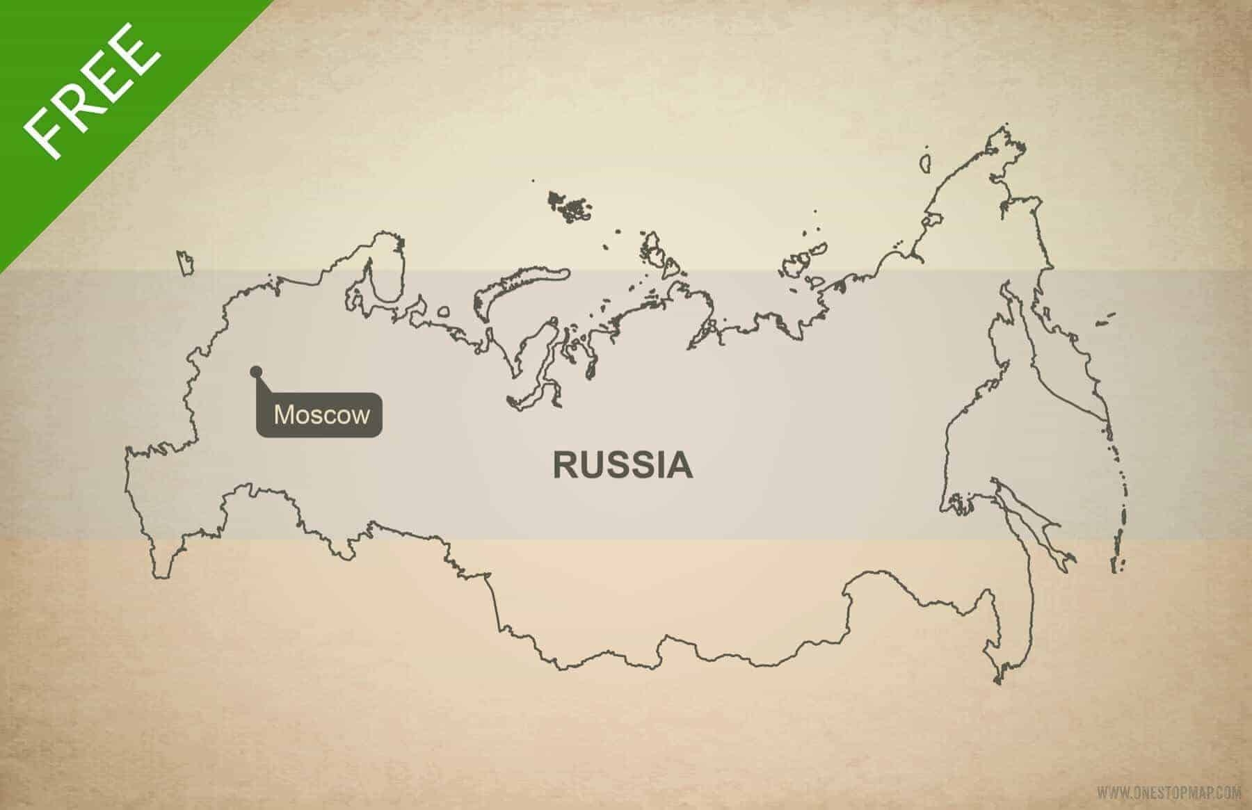 Free Printable Blank Map Of Russia