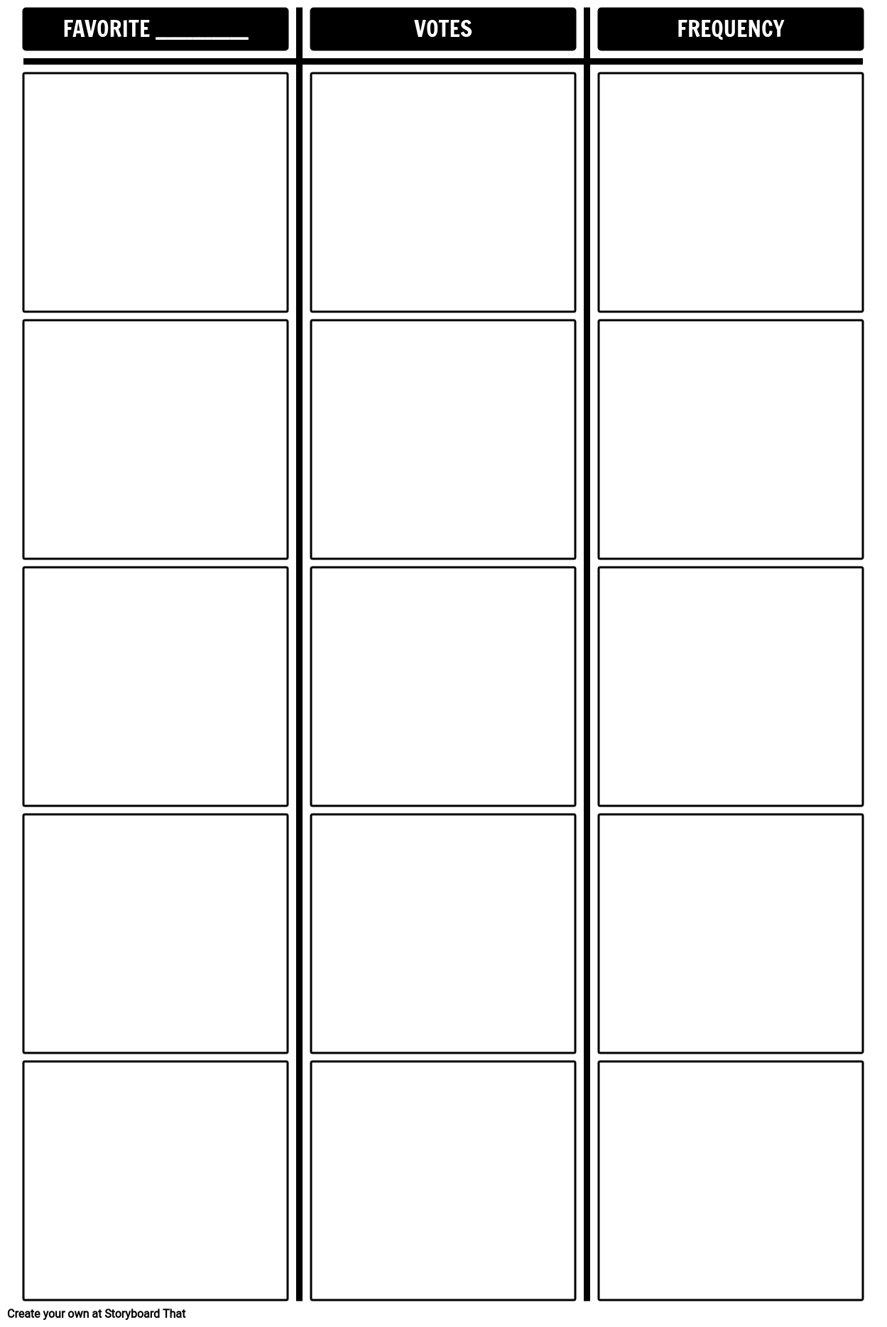 Frequency Tally Chart Template Storyboard By Storyboard templates Frequency Tally Chart Template Storyboard By Storyboard templates