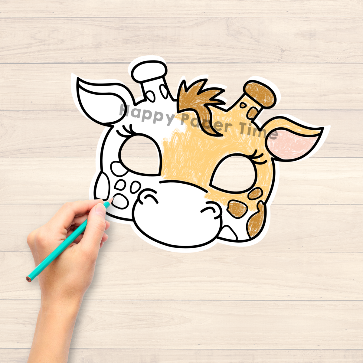 Free Printable Giraffe Mask Template