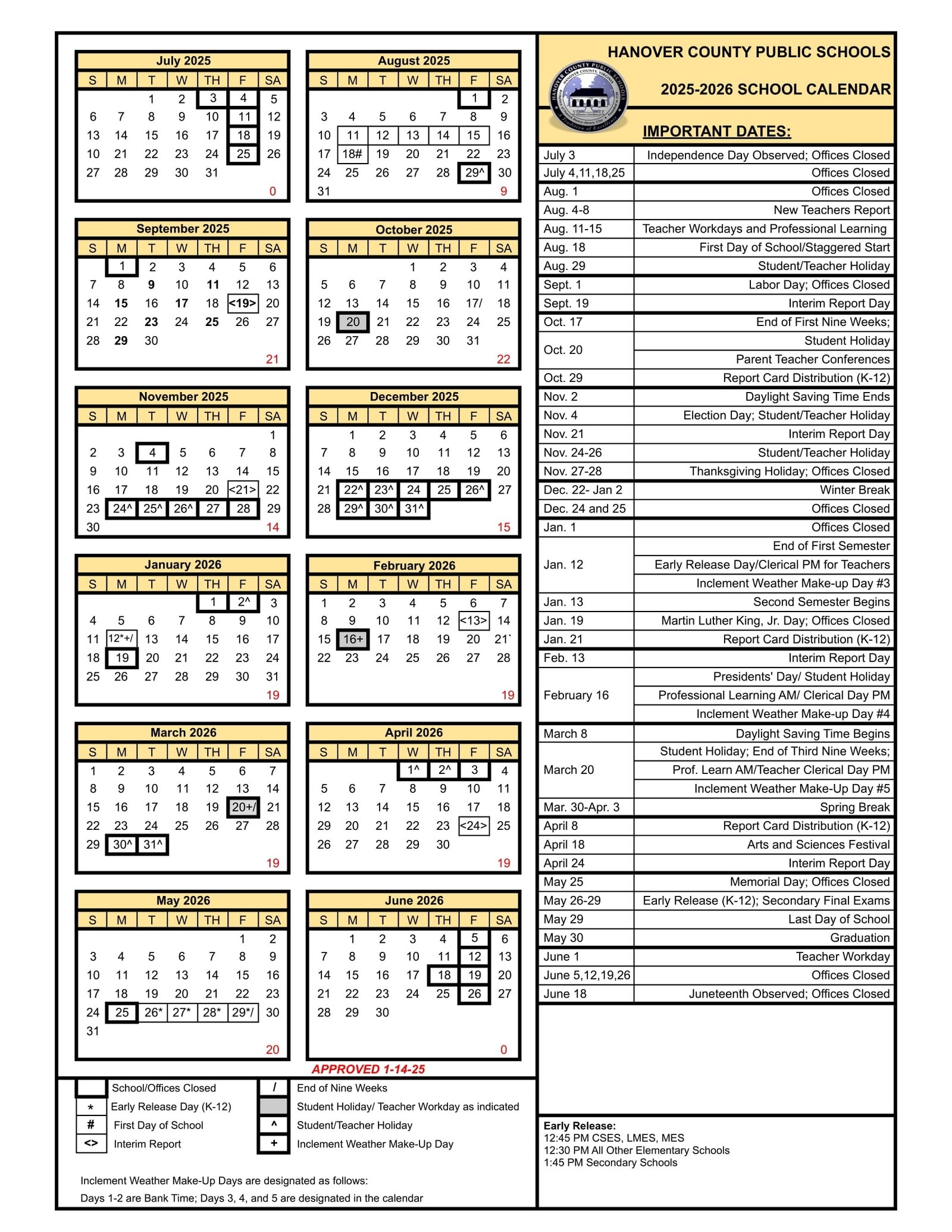 Augusta County School Calendar 2025 Printable