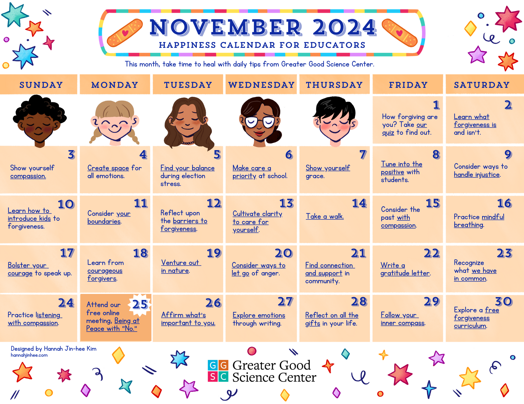 Happiness Calendar For Educators For November 2024 Happiness Calendar For Educators For November 2024