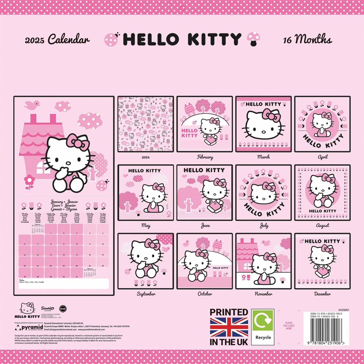 Hello Kitty Calendar 2025