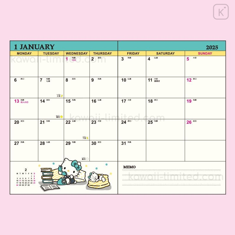 Sanrio Calendar August 2025