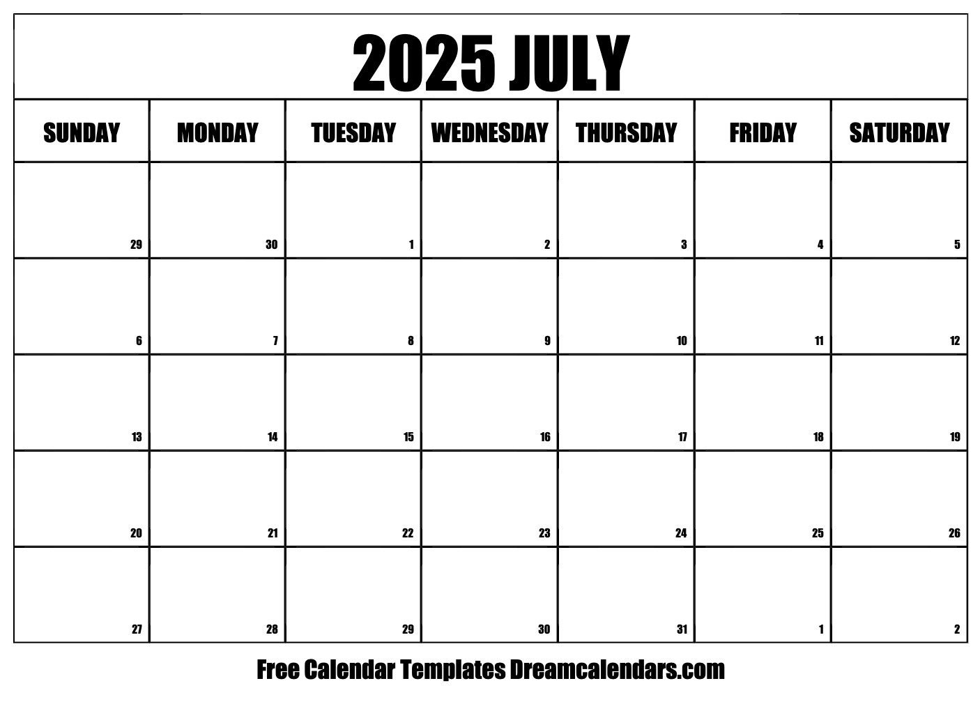 July 2025 Calendar Free Printable With Holidays And Observances July 2025 Calendar Free Printable With Holidays And Observances