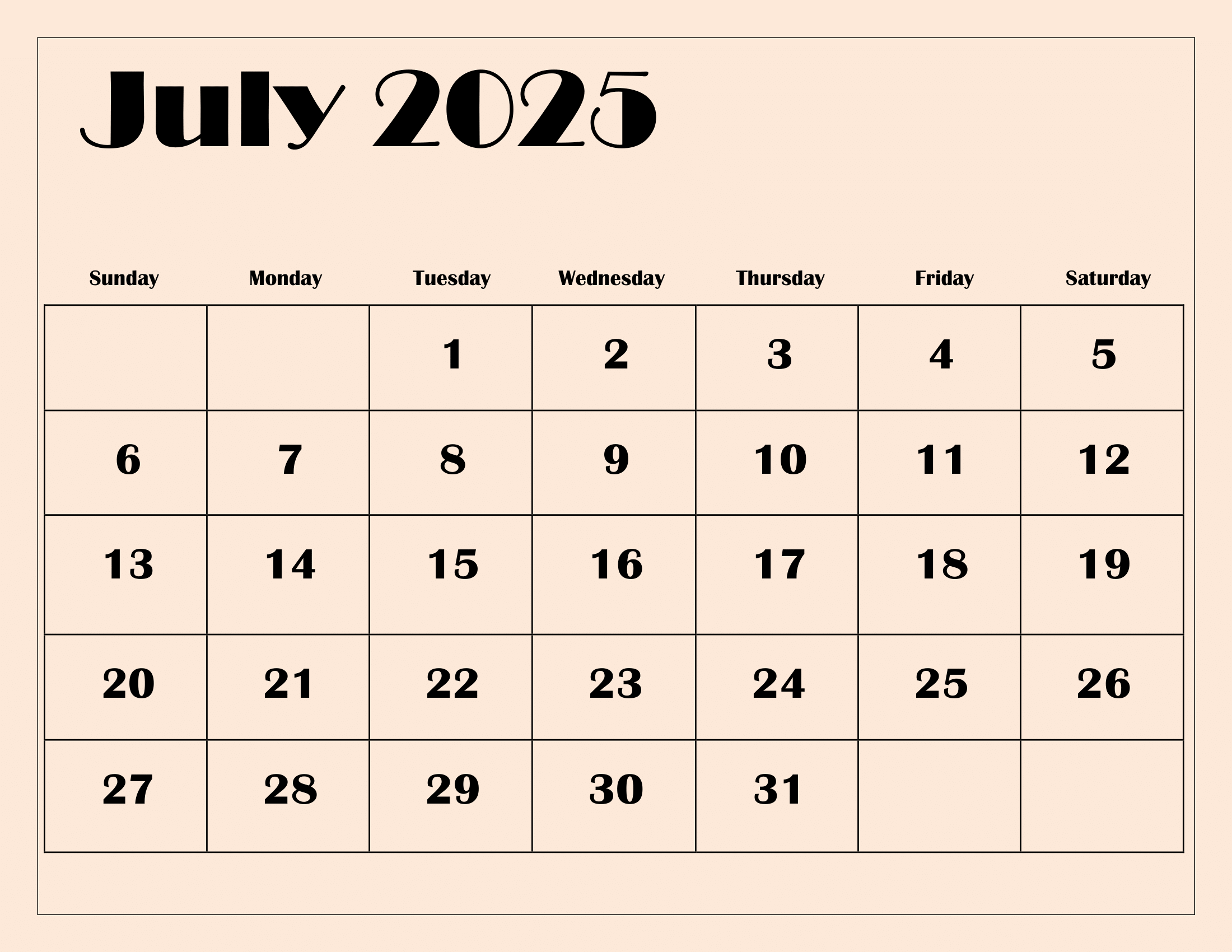Special Days In July 2025 Calendar