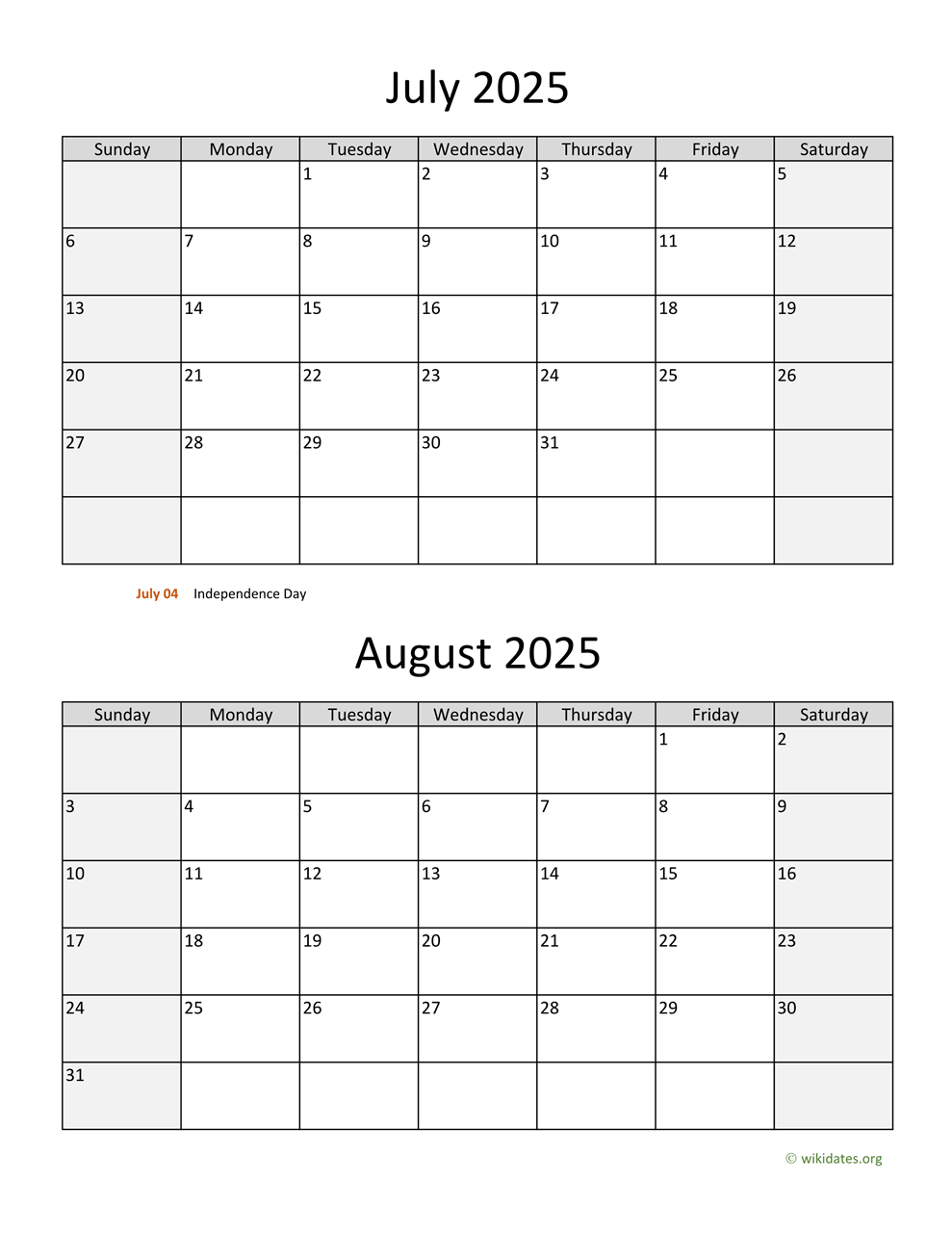 2 Month Calendar July August 2025 With Notes 2 Month Calendar July August 2025 With Notes
