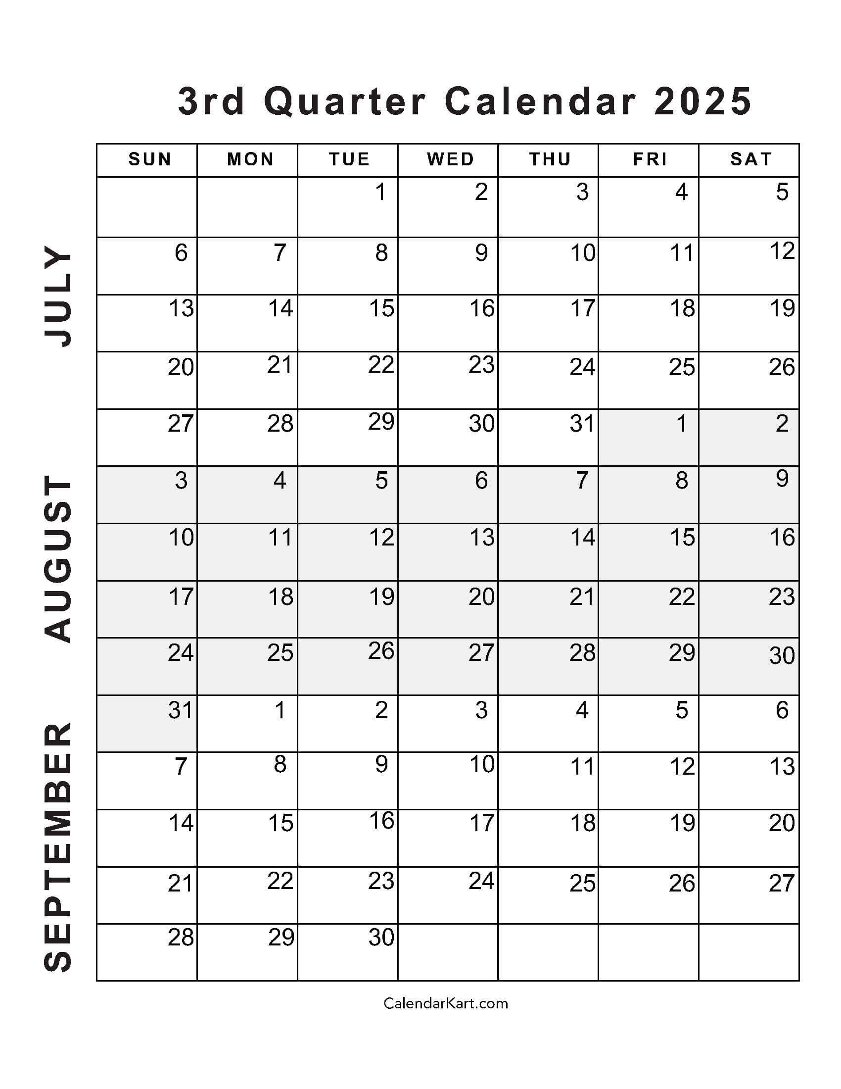 Printable Calendar 2025 August And September