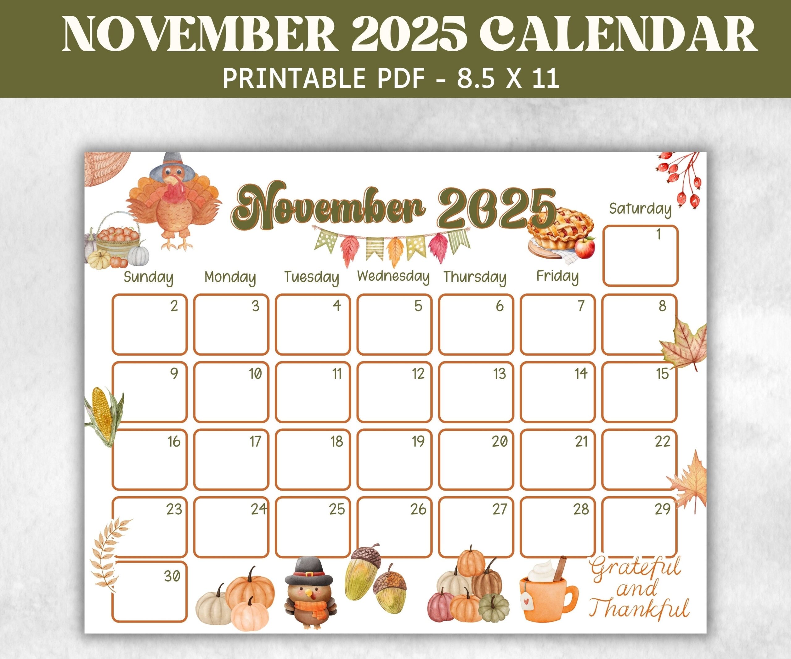 Show Calendar For The Month Of November 2025